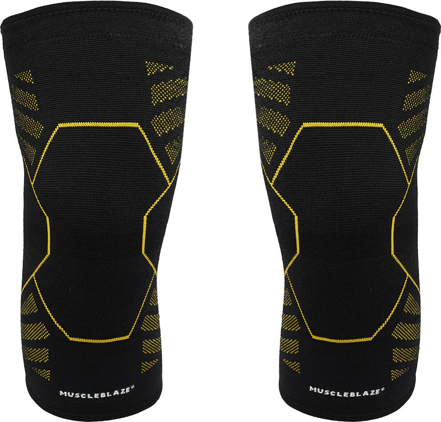 MUSCLEBLAZE Knee Support (Black, X-Large) | Knee Cap for Gym & Sports Knee Support