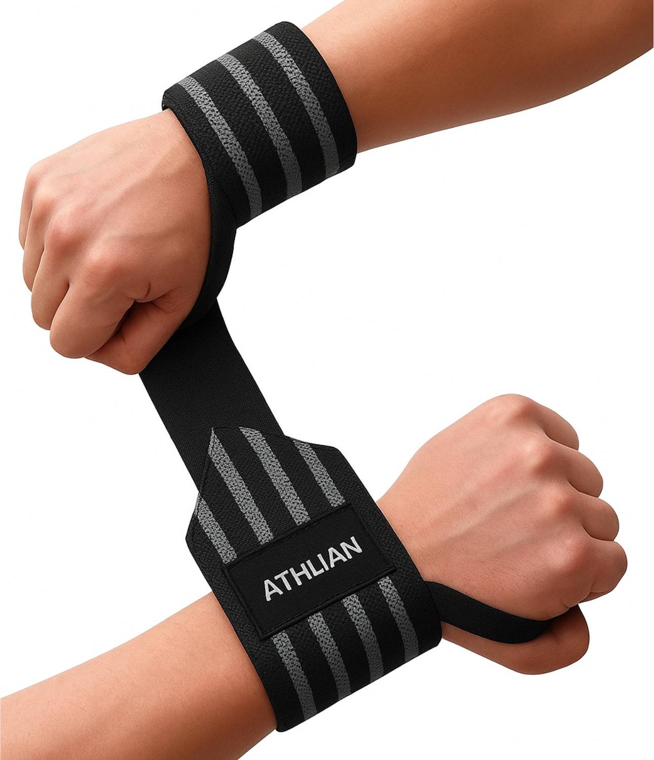 Athlian Adjustable Wrist Support Wraps for Gym, Weightlifting, CrossFit & Fitness Hand Support