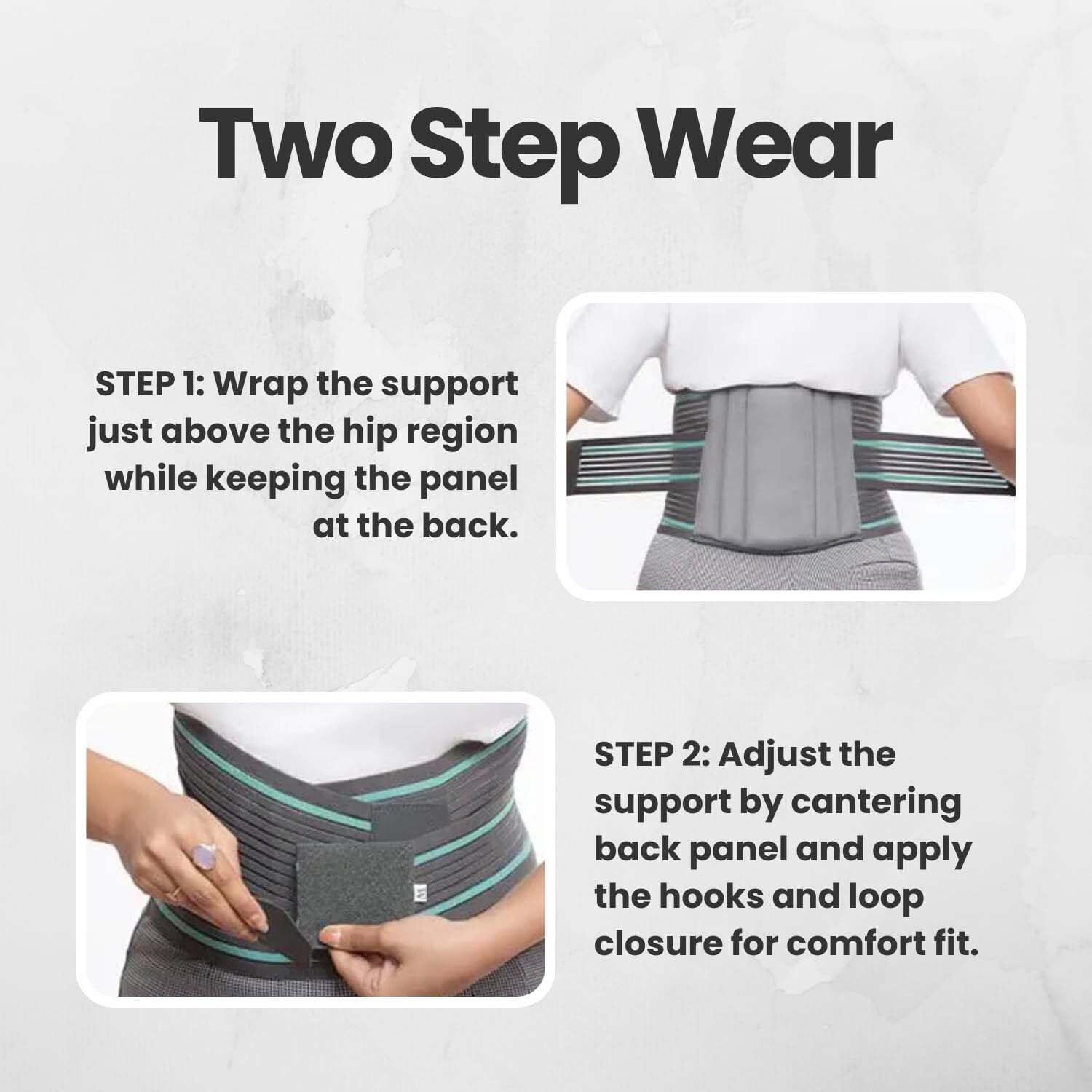 Image of Orthonexa LS Lumbar Support Belt for Back Pain Relief | Adjustable Waist Support Slip Disc Back / Lumbar Support