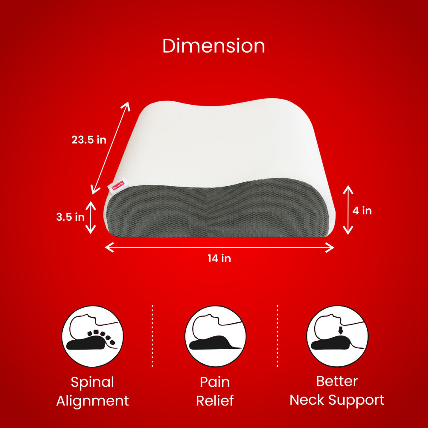 Image of Dr. Ortho Premium Orthopedic Memory Foam Cervical Pillow for Neck and Shoulder Pain Cervical Pillow