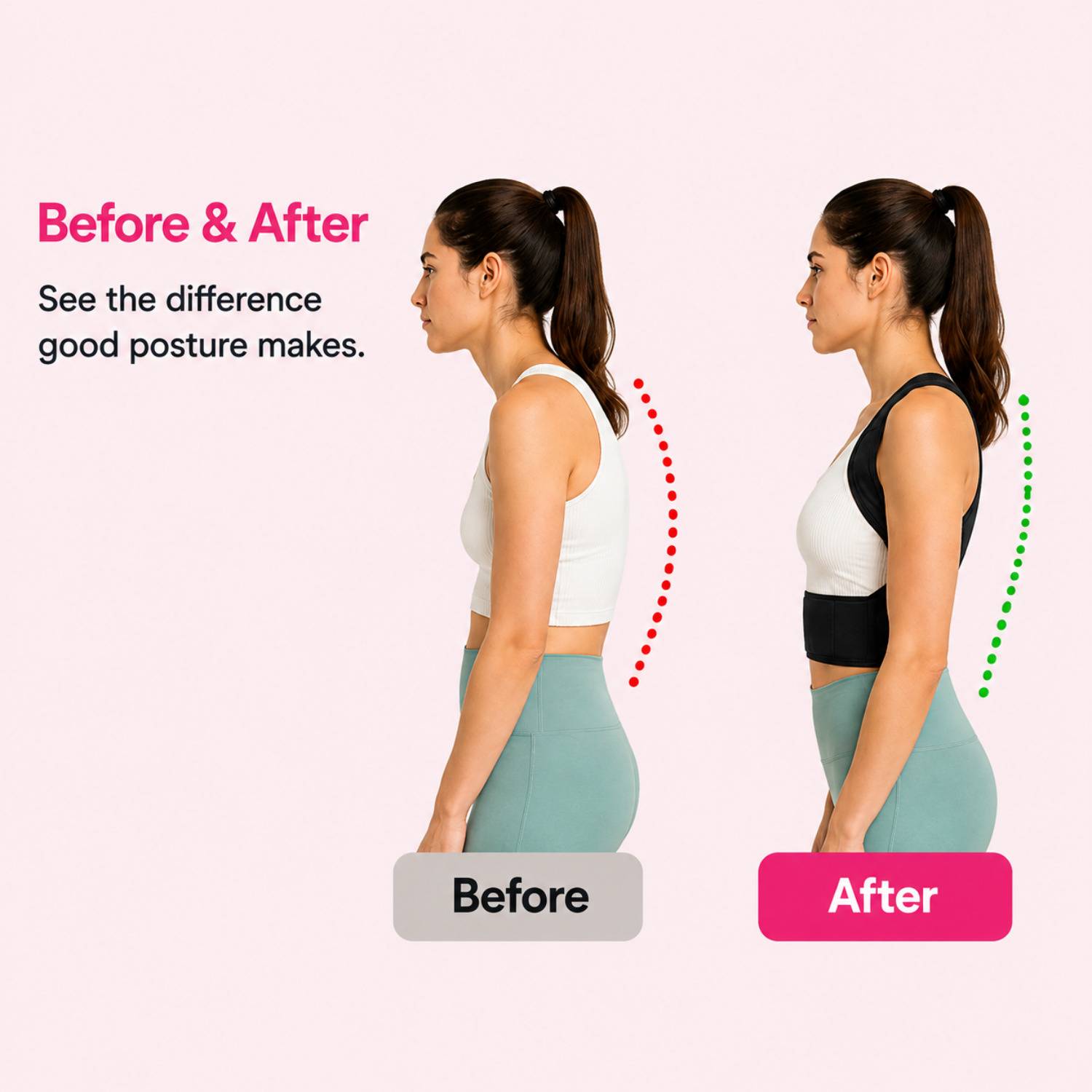 Kenzlife Women's Black Posture Corrector - Image 3