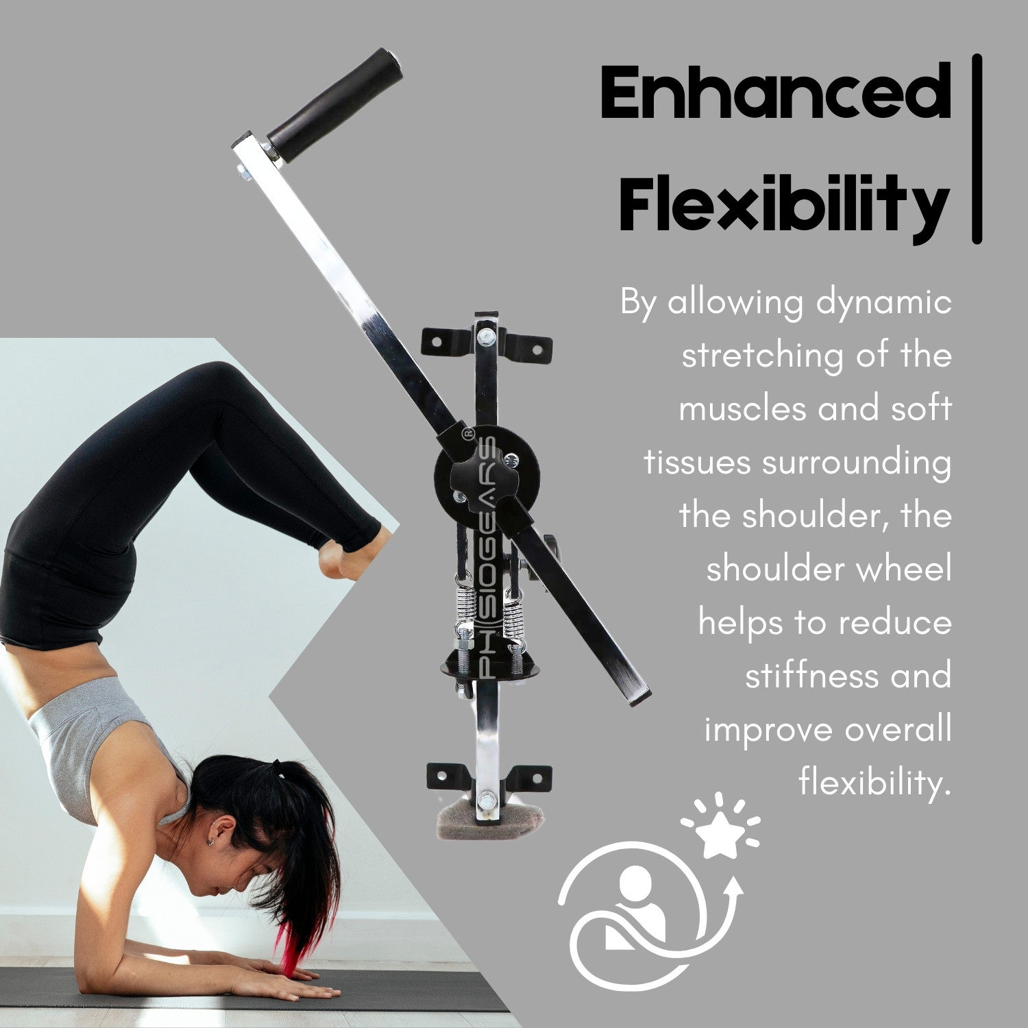 Image of MEDGEARS Shoulder Wheel Compact Model With Wrist Exerciser for physiotherapy Balance Step Balance Step