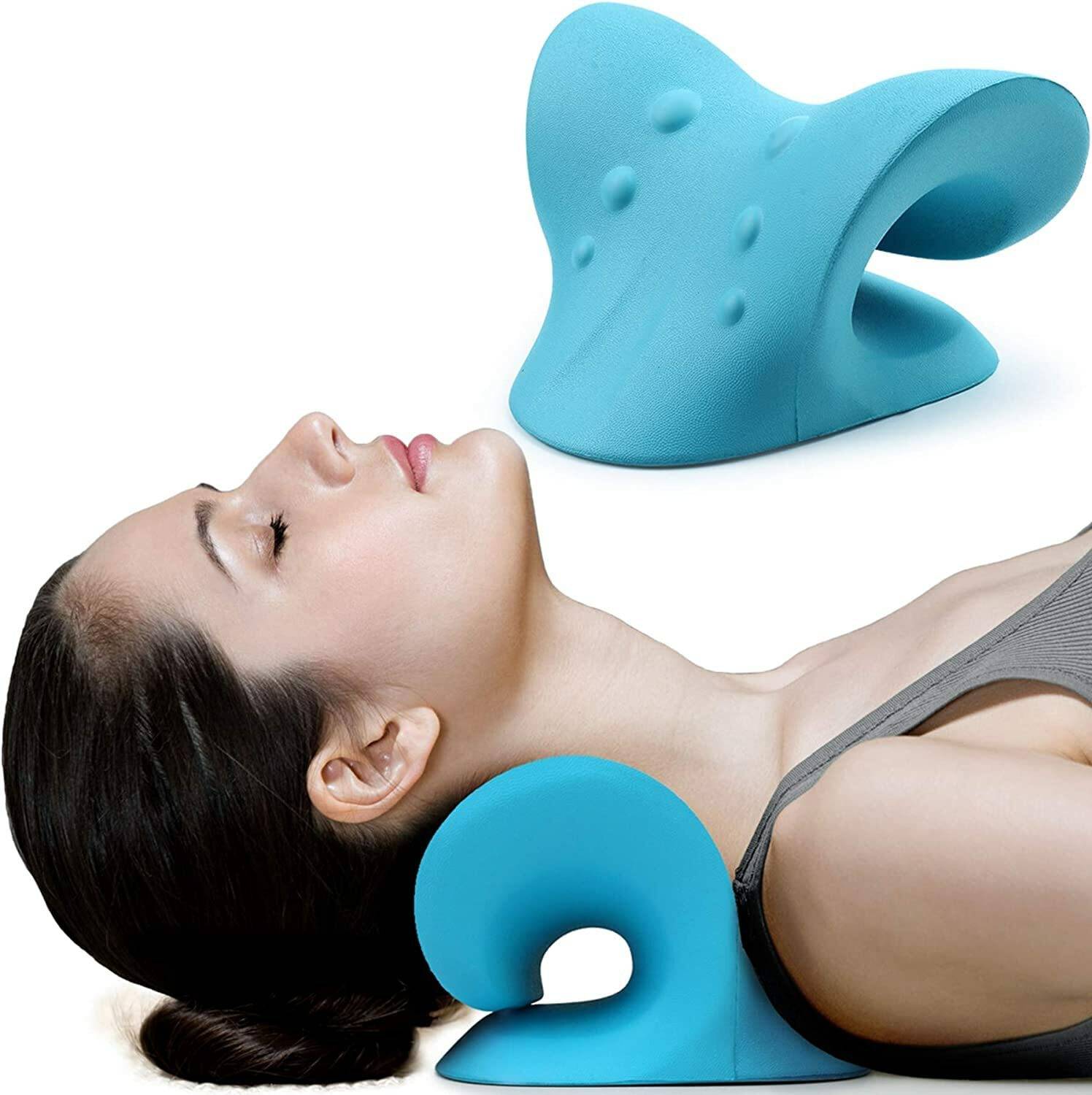 AATTMGYA Neck And Shoulder Relaxer Cervical Stretcher Neck Traction Device Neck Support