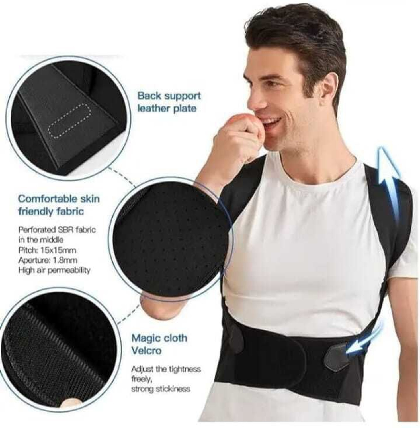 Image of BRIJJ HELTH CARE High Quality Breathable Back Posture Corrector for Men & Women Posture Corrector