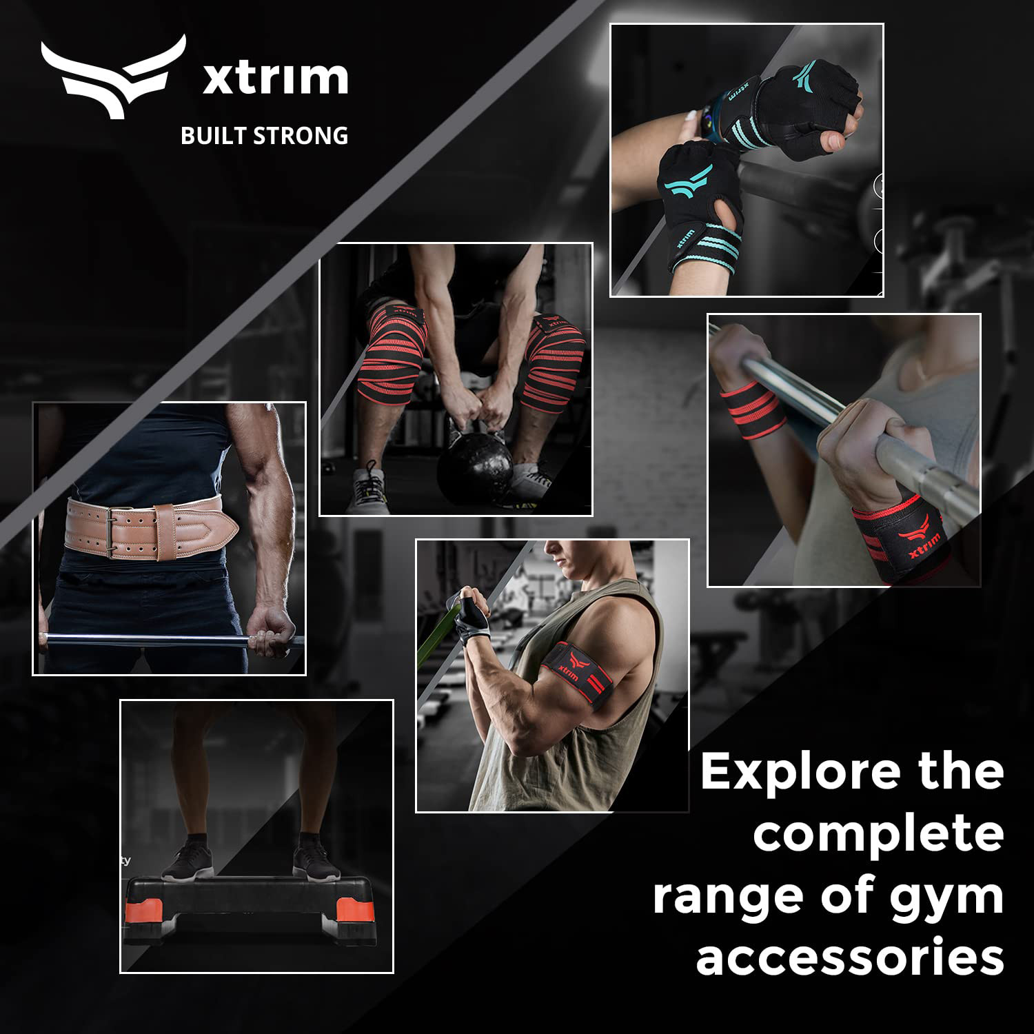 Image of Xtrim LoopX Polyester Strap for Gym, Leg, Butt, Exercise for Men & Women Ankle Support