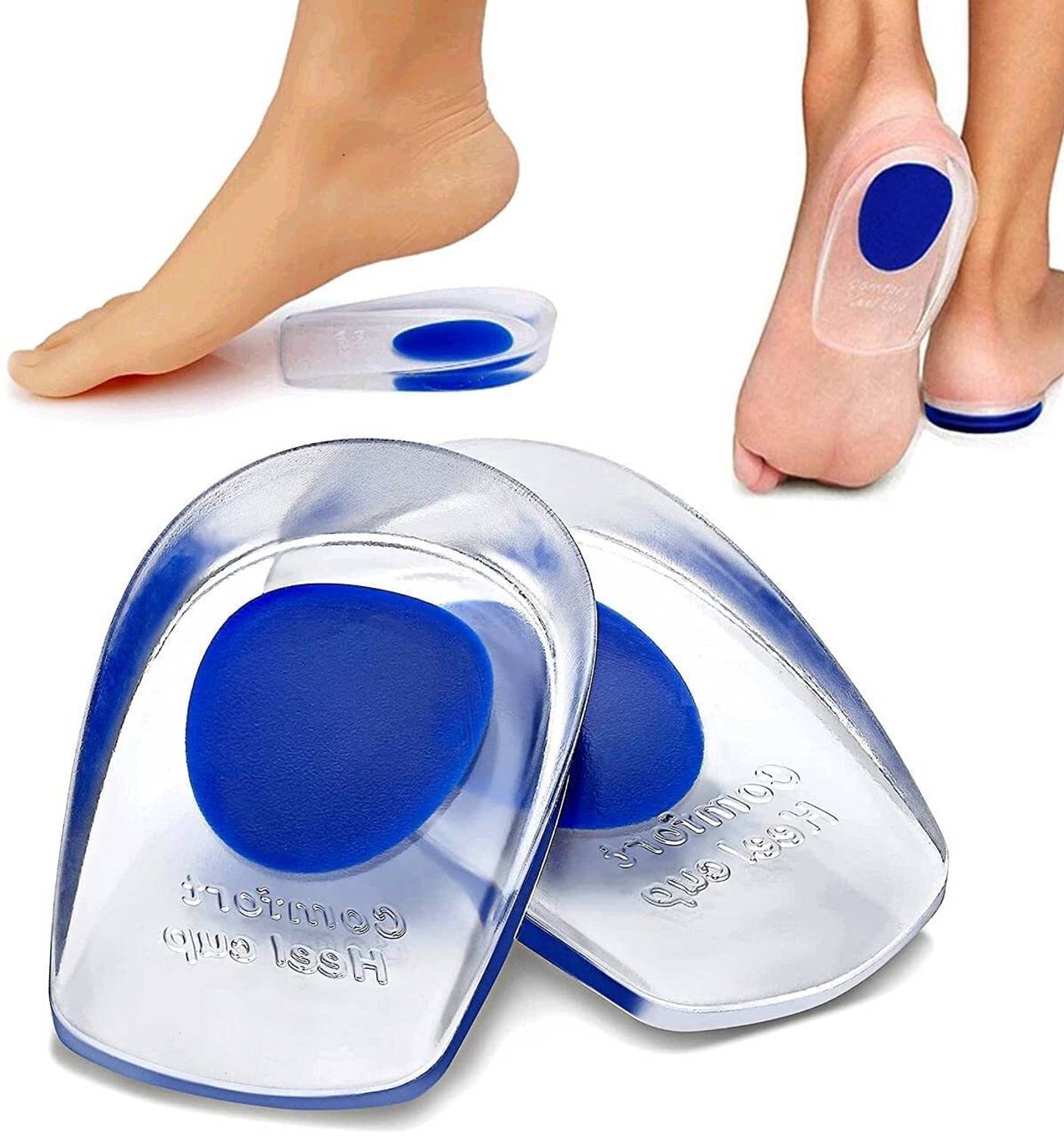 BEYKURY Silicone Heel Pad for Heel Ankle Pain, Heel Spur Shoe Support Pad for Men Women Heel Support