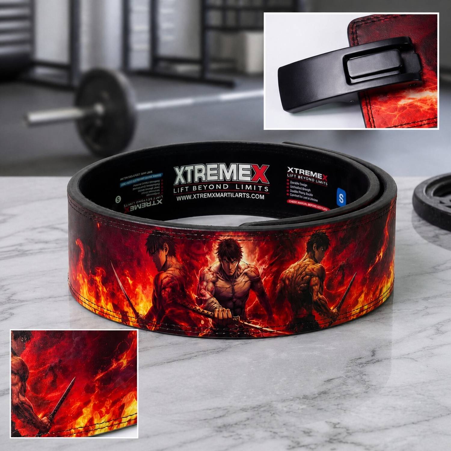 XtremeX 13mm Inferno Blade Powerlifting Lever Belt - Image 2