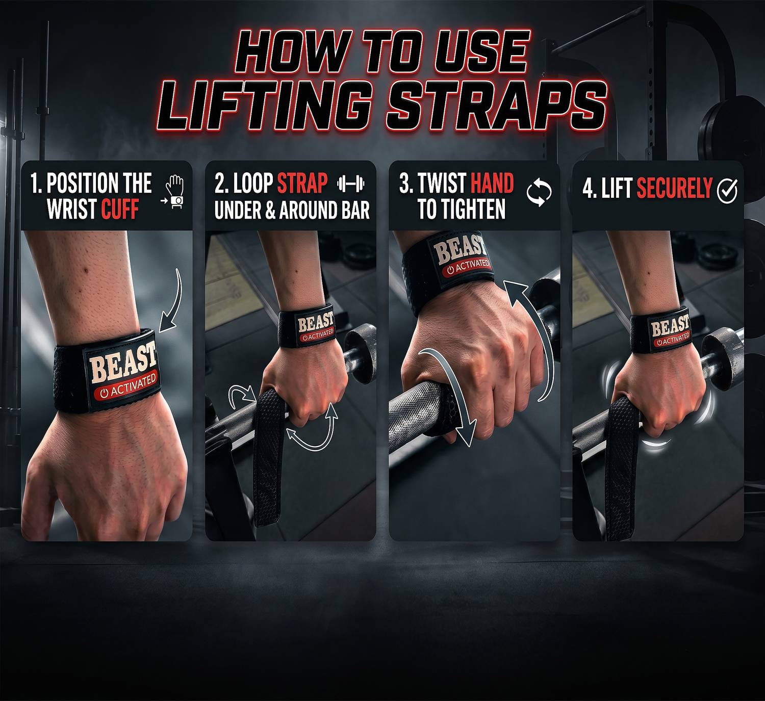 EasyHealth Men's Cotton Wrist Support for Weightlifting - Image 4