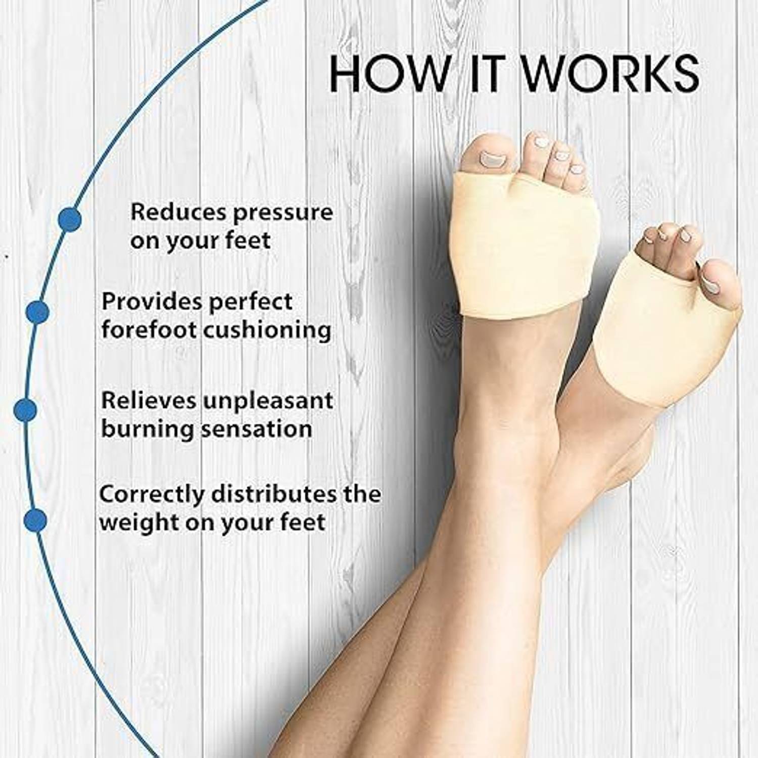 JEERZONE Metatarsal Pads for Foot Pain Relief - Image 5