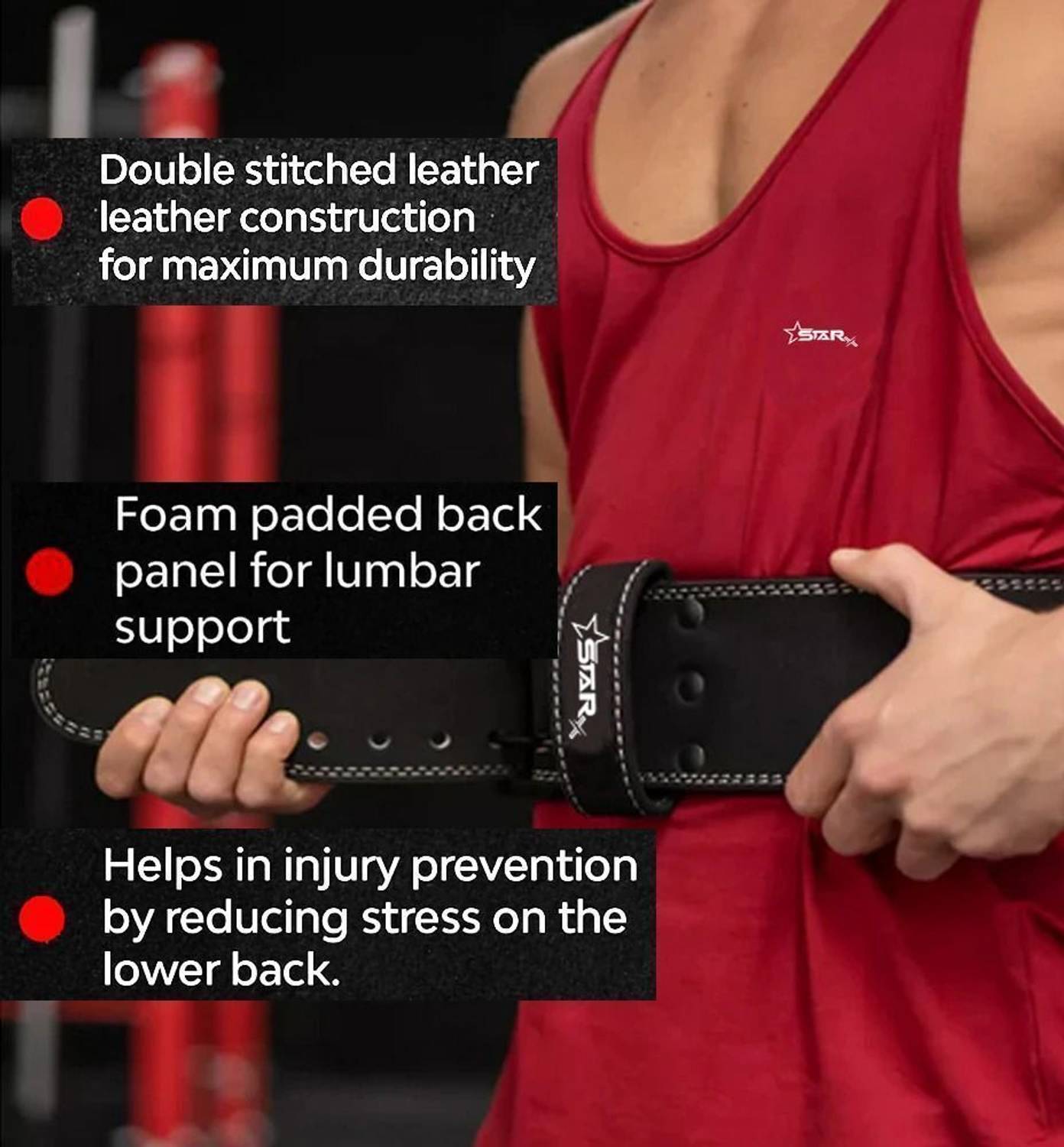 STARX Panther Suede Leather Gym Belt 8g - Image 4