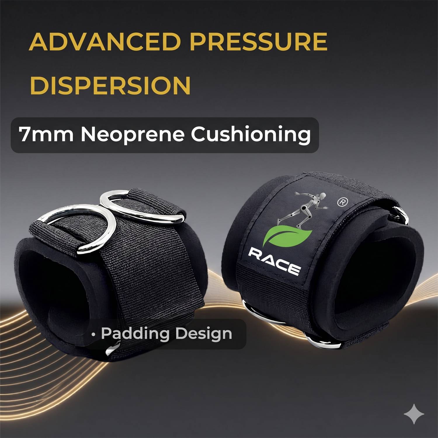RACE Wrist Cuffs Weight Lifting Straps - Image 5