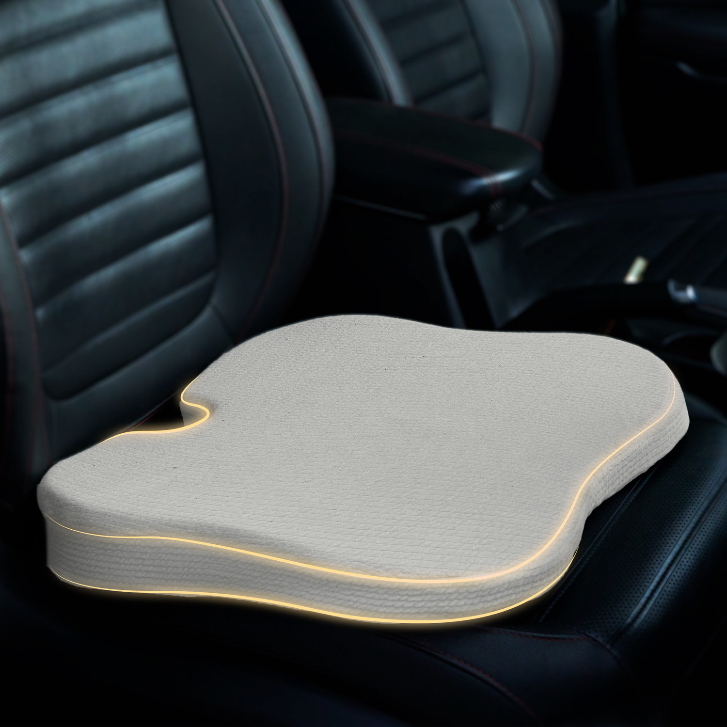 Image of betterhood PosturePro Premium Car Seat Cushion, 100% Memory Foam, Ergonomic Orthopedic Back / Lumbar Support