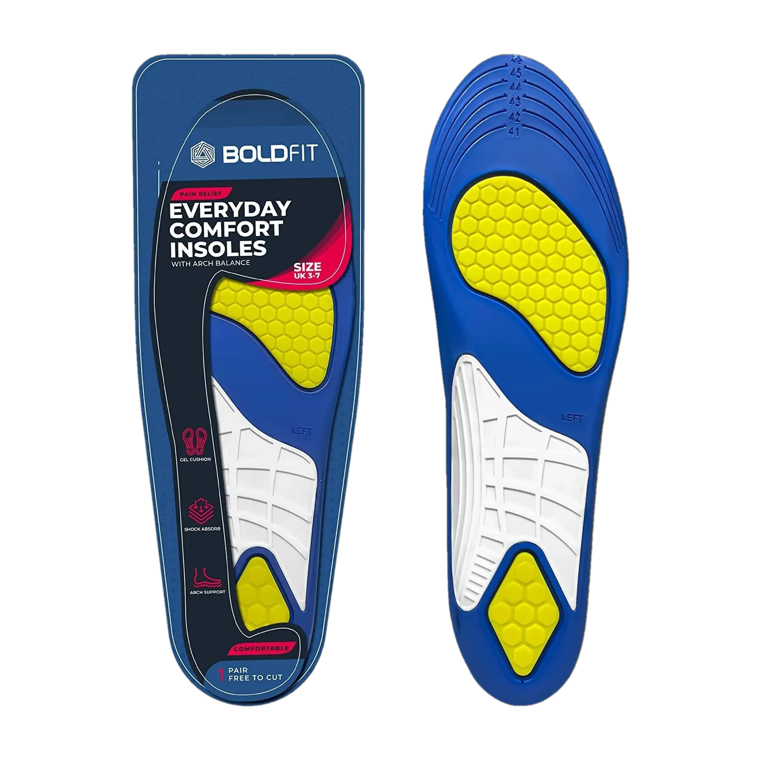 BOLDFIT insole for men women shoe sole pad shoe pad for women men gel insole for men Ankle Support