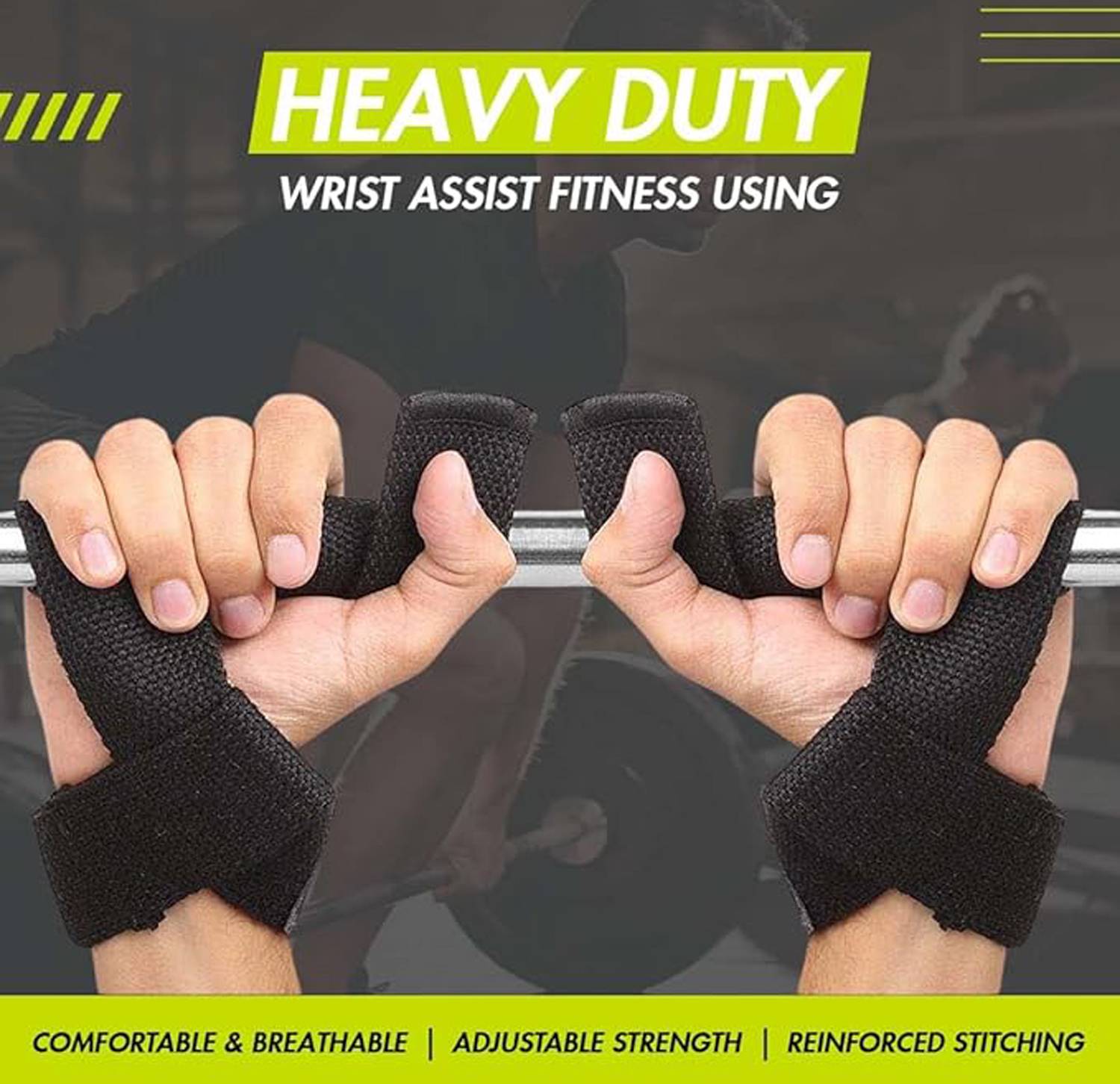 BQH 9 Weight Lifting Strap Wrist Supporter - Image 4