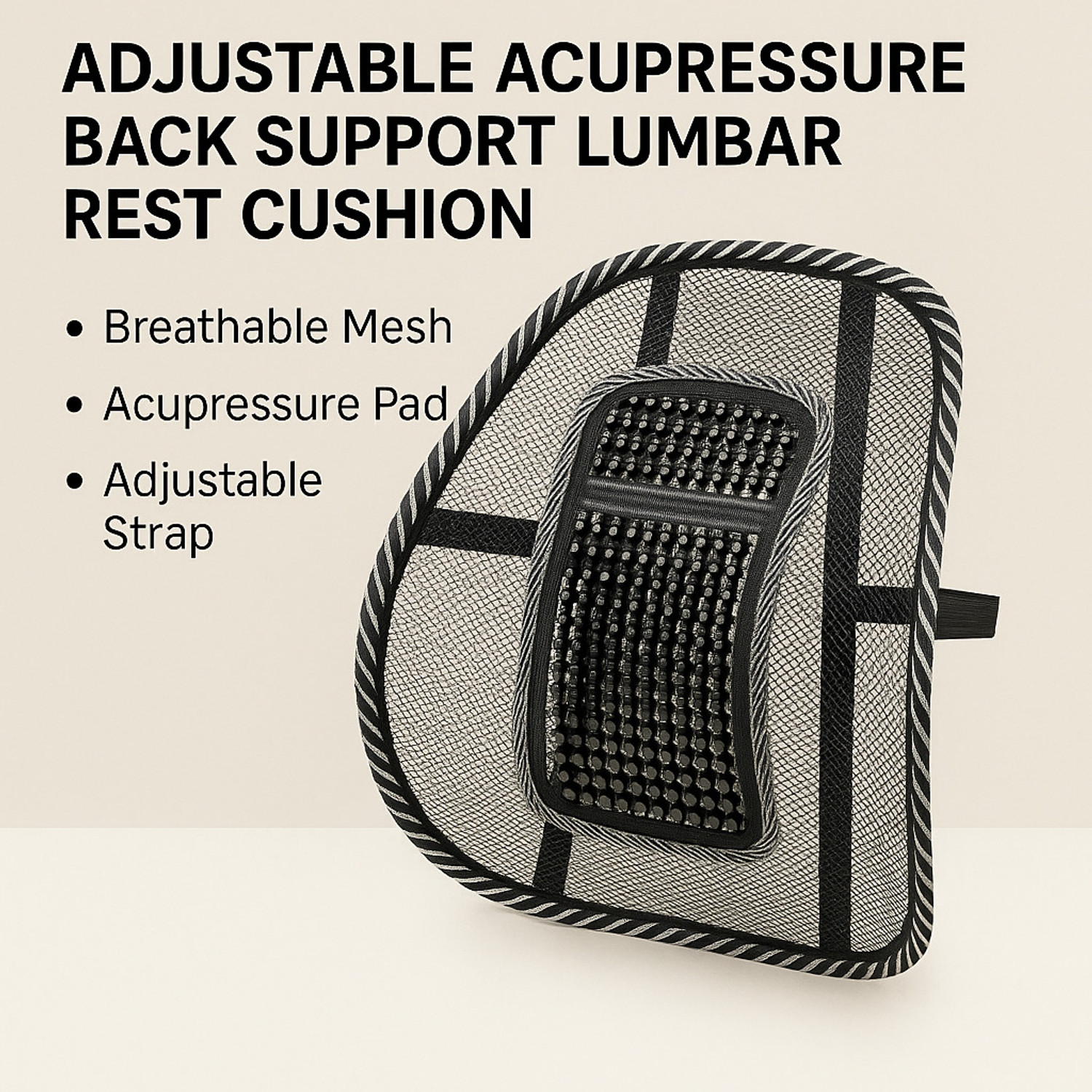 Image of Cameron Orthopedic Lumbar Cushion for Office Chair and Car Seat Back / Lumbar Support