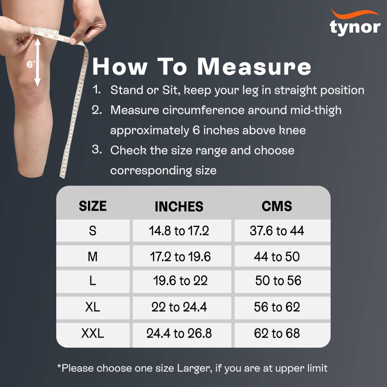 TYNOR Knee Cap Air Pro, Black & Orange, Small - Image 4