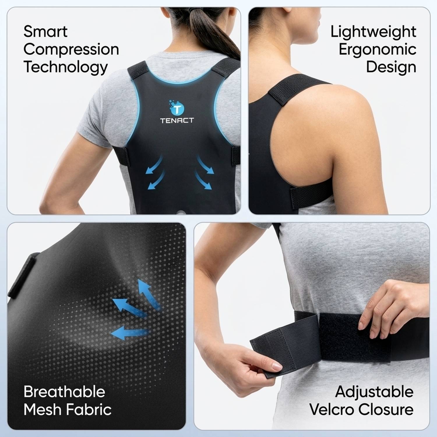 TENACT Adjustable Back Brace Posture Corrector - Image 4