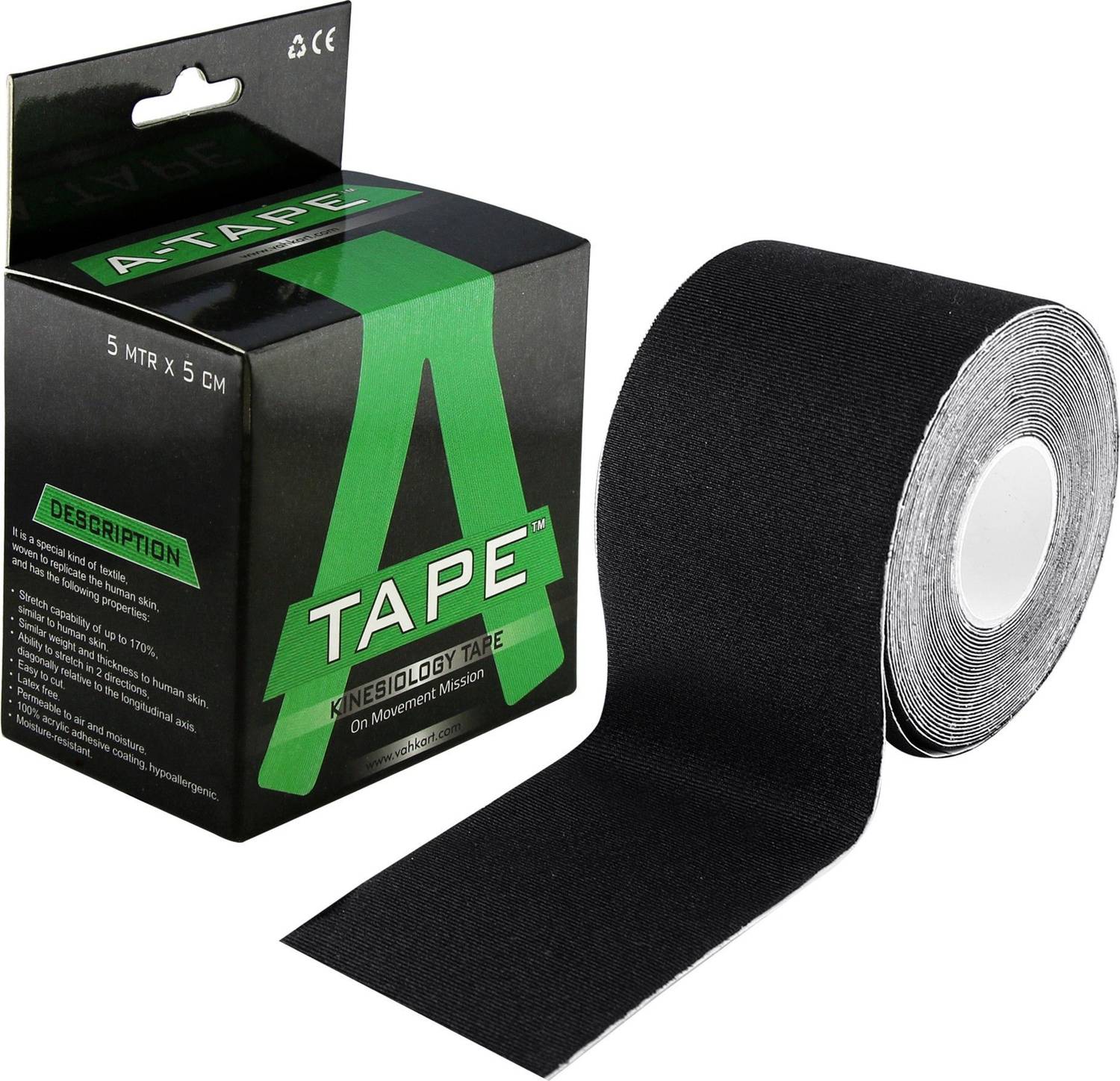 A-TAPE Nylon Kinesiology Tape (100% Water Resistant) Kinesiology Tape