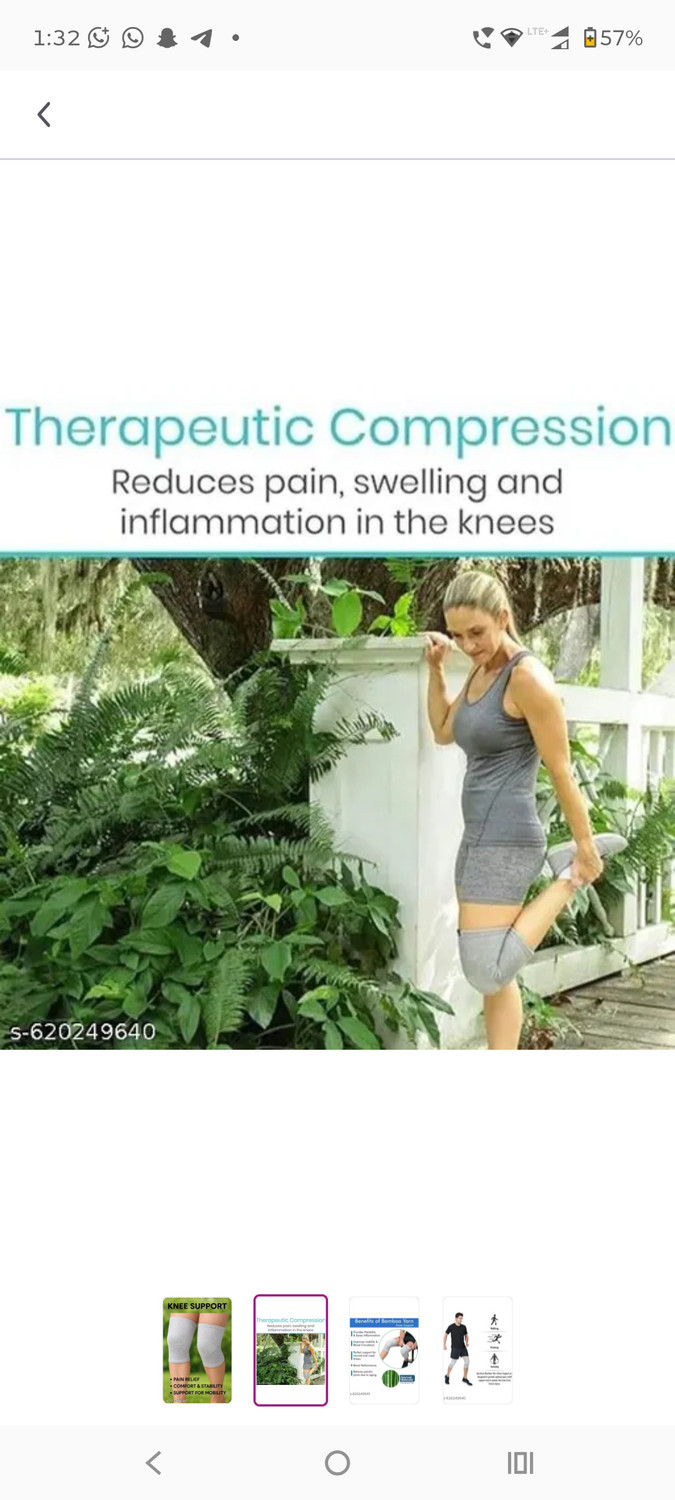 Image of Mulkraj Ortho Bamboo Knee Cap , Knee Support, Knee pain relief, Knee Support for gym Knee Support