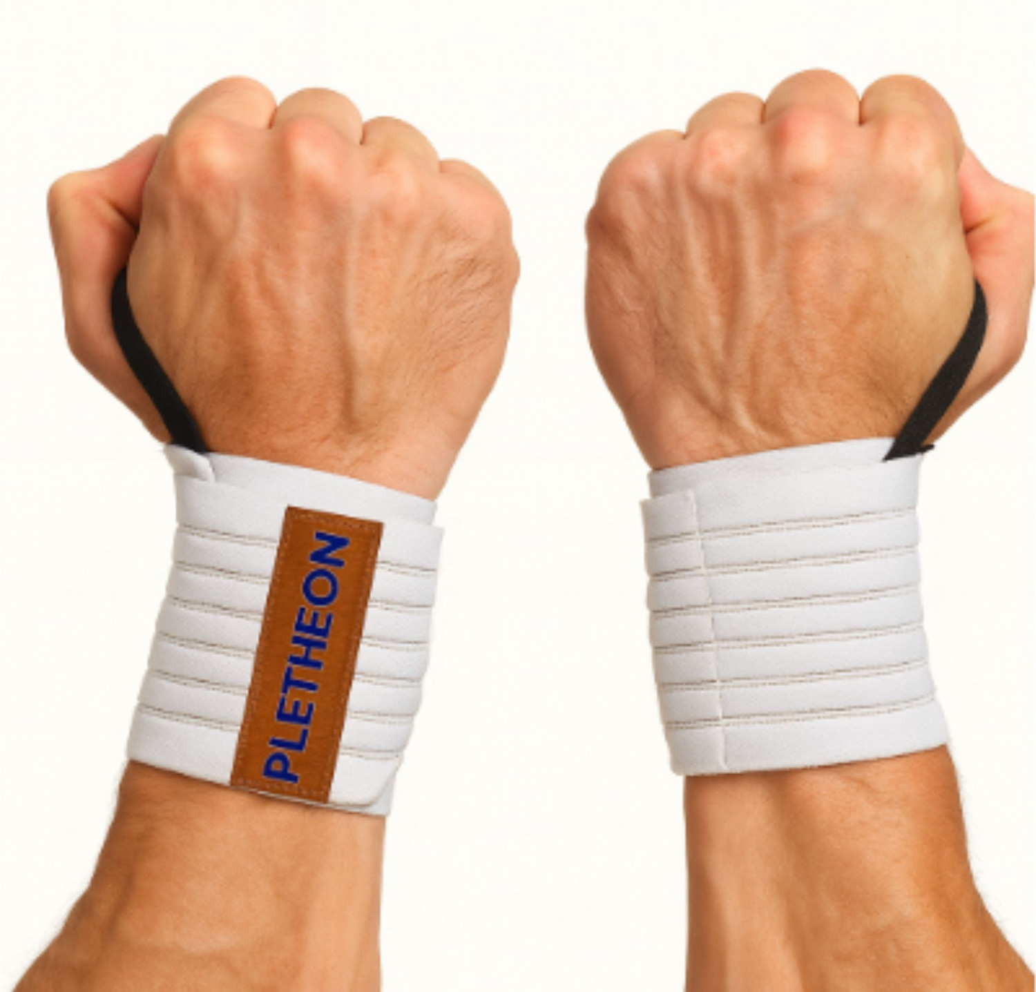 Image of PLETHEON Wrist Wraps with Thumb Loop for Gym | Compression Support for Weightlifting Wrist Support