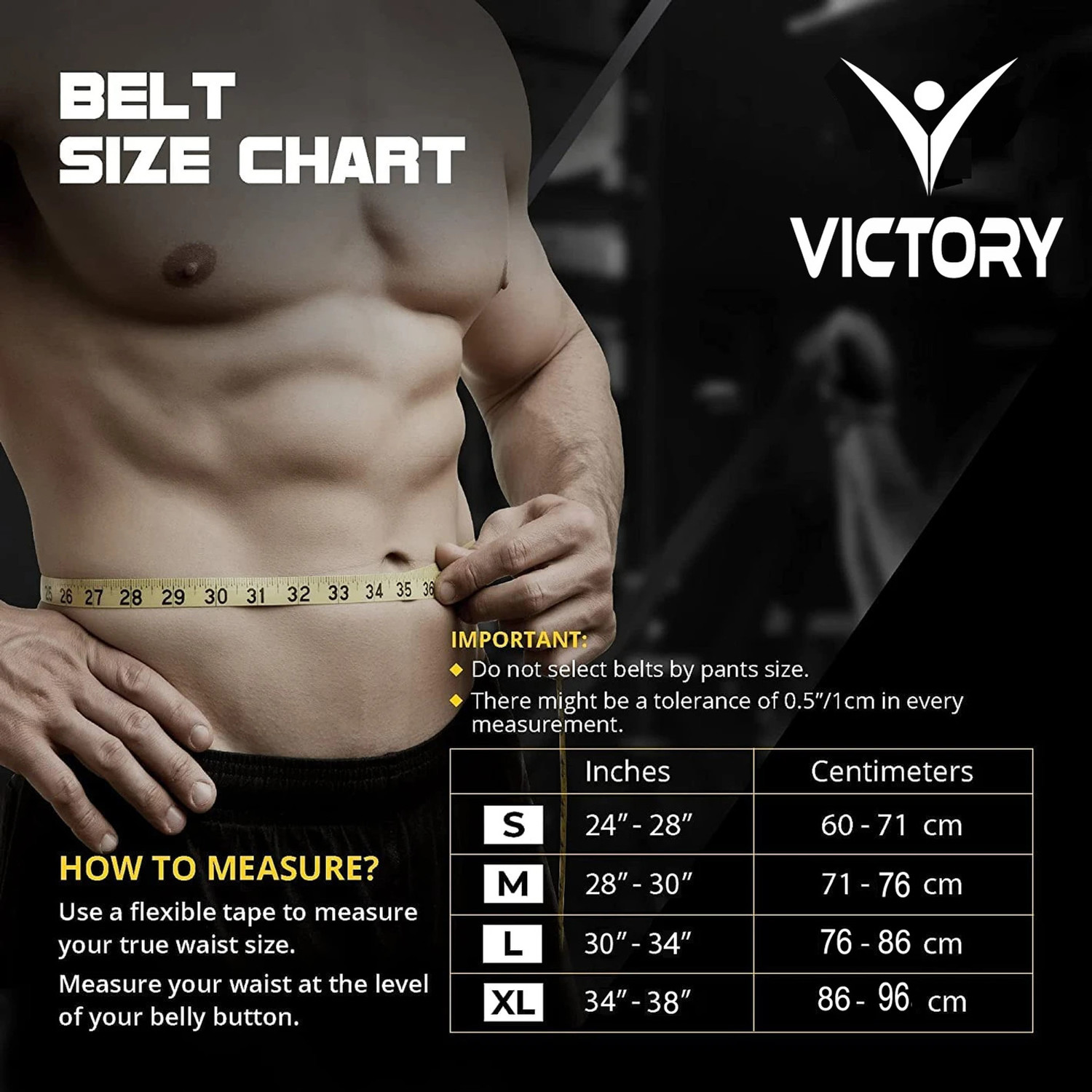 Image of VICTORY POWER Weight Lifting Belt For Gym Exercise Powerlifting Belt Deadlift Belt Weight Lifting Belt