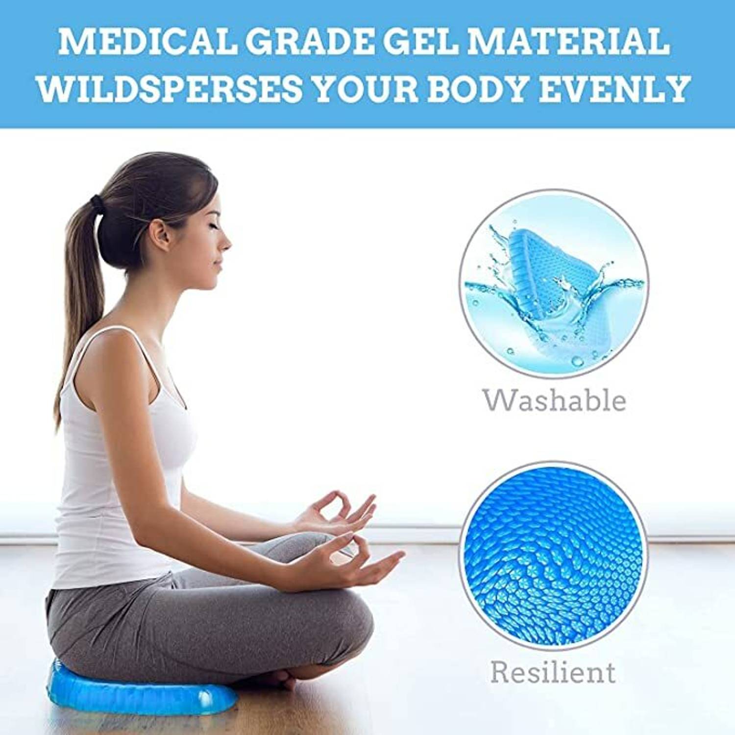 Fitaza Egg Sitter Seat Cushion with Non Slip Cover Hip Support