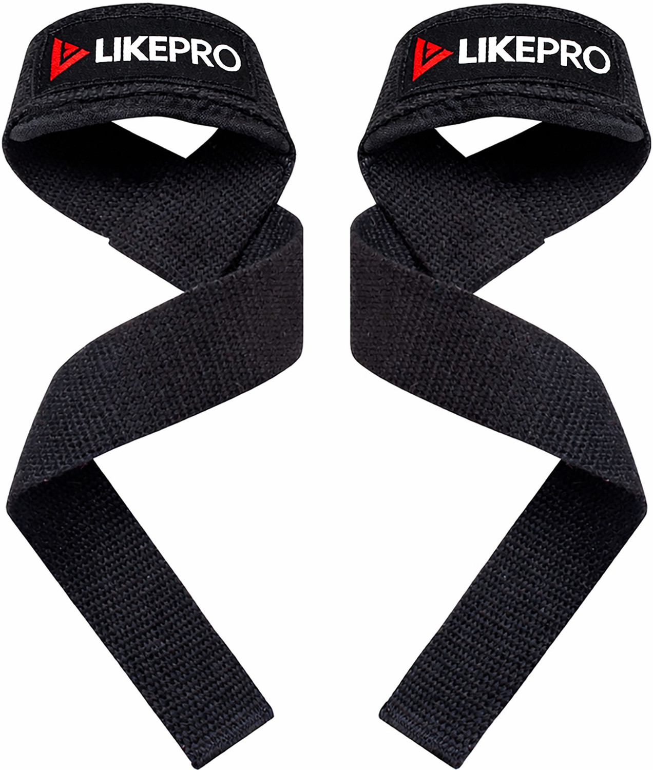 Image of LIKEPRO Premium Lifting Straps with Wrist Wrap Support Strong Grip Gym Accessories Wrist Support (Black)