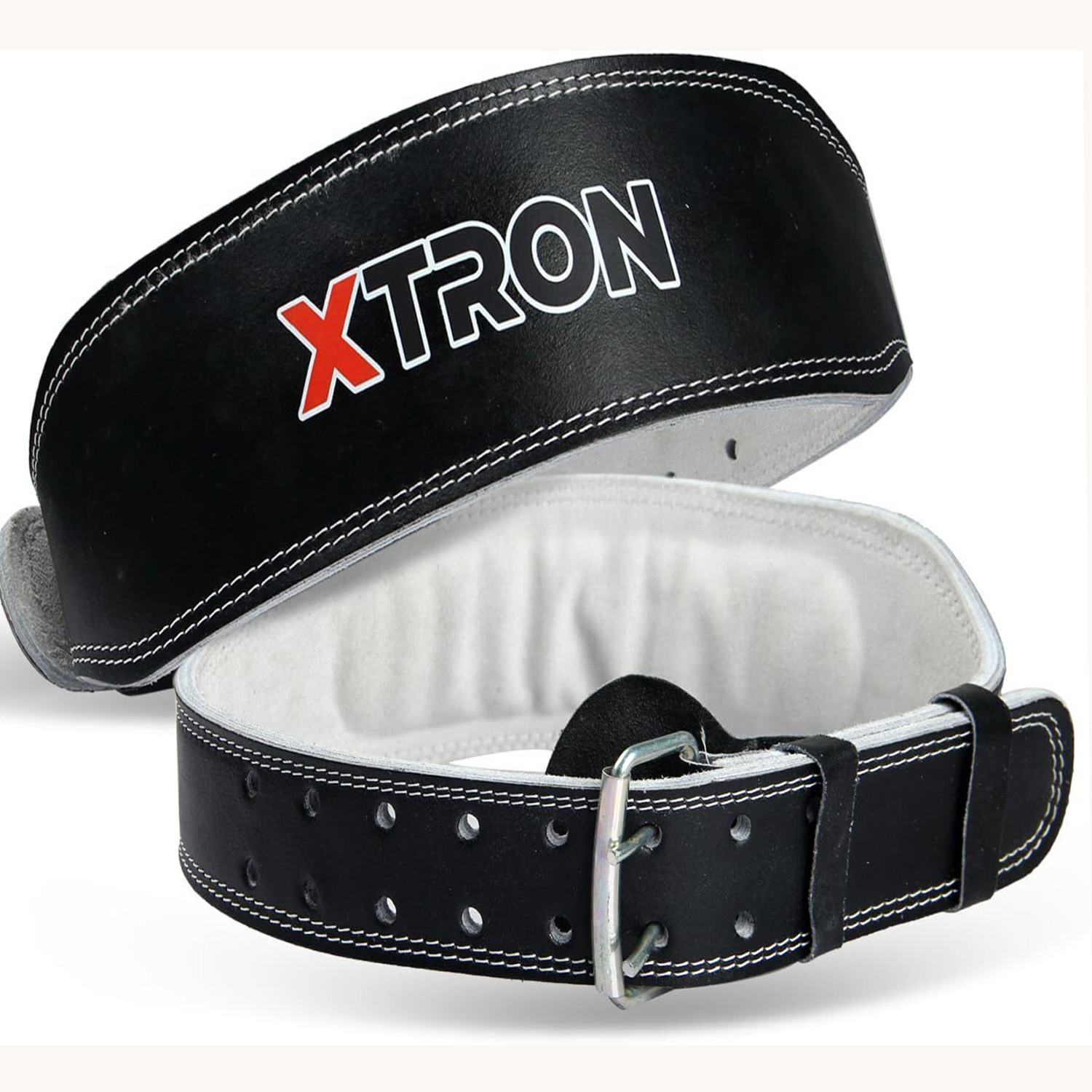 Image of Xtron Leather Gym Belt 4 Inch | Powerlifting & Back Support Belt Weight Lifting Belt