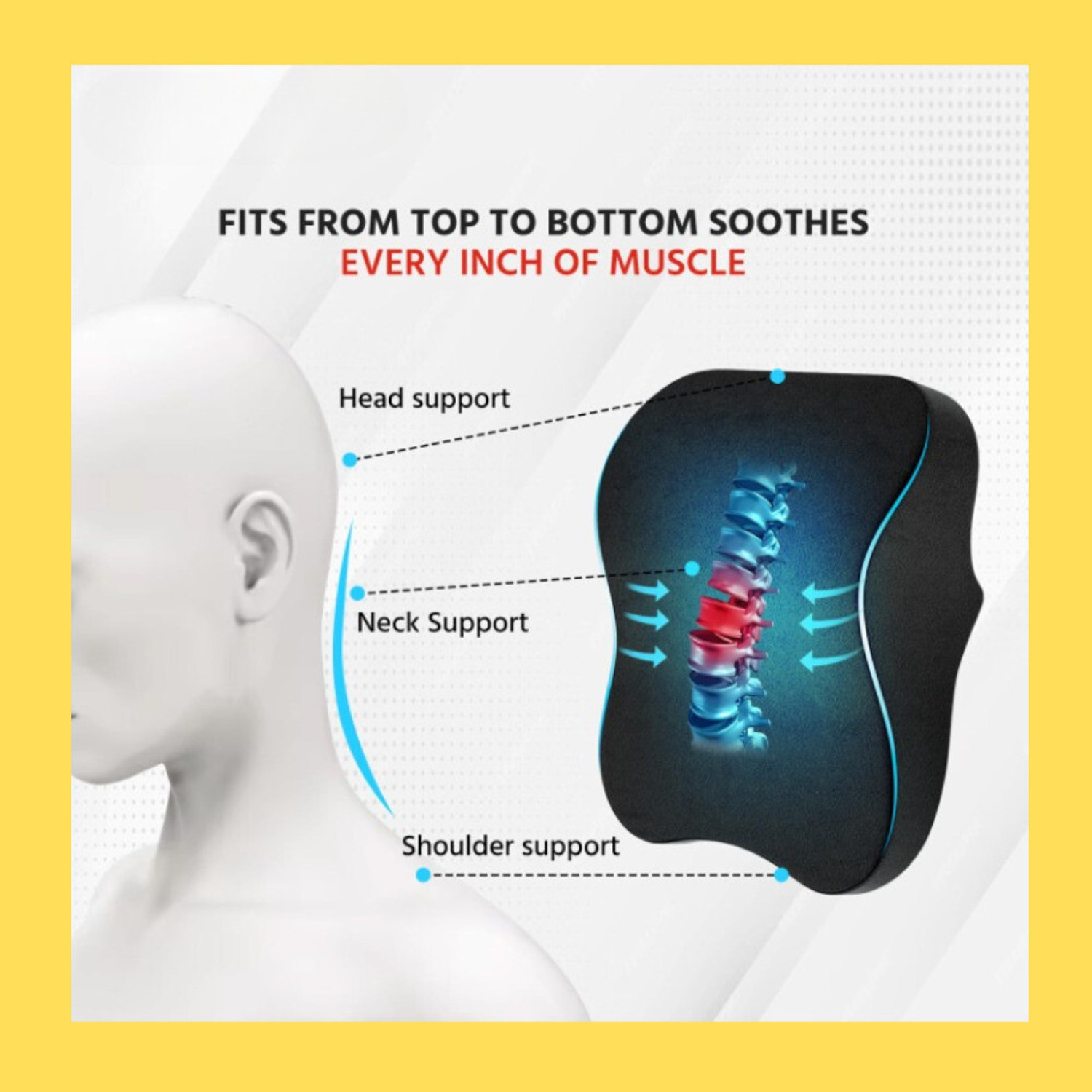 Image of DEBIK Car Neck Rest Pillow, Ultrasoft Car Pillow for Comfortable Car Rides Neck Support