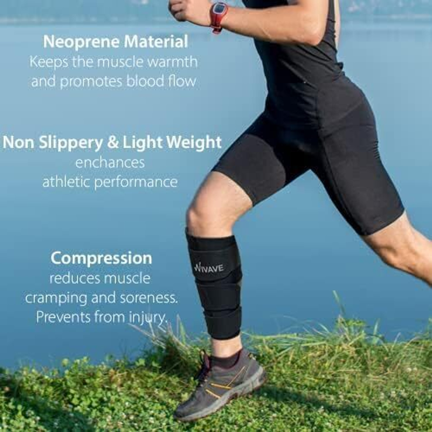 Image of Nivave Adjustable Calf Support Brace Sleeve Supporter