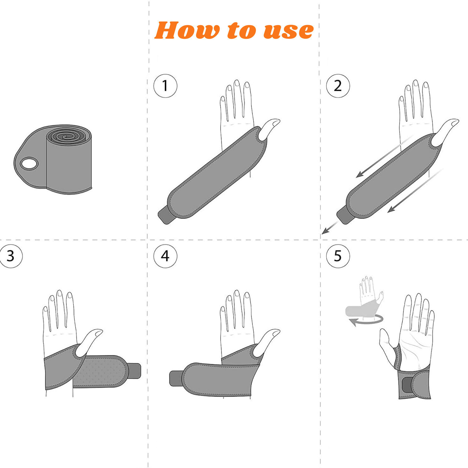 Image of GEYESOR Wrist Brace - Adjustable Wrist Band & Wrist Support for Pain Relief Hand Support