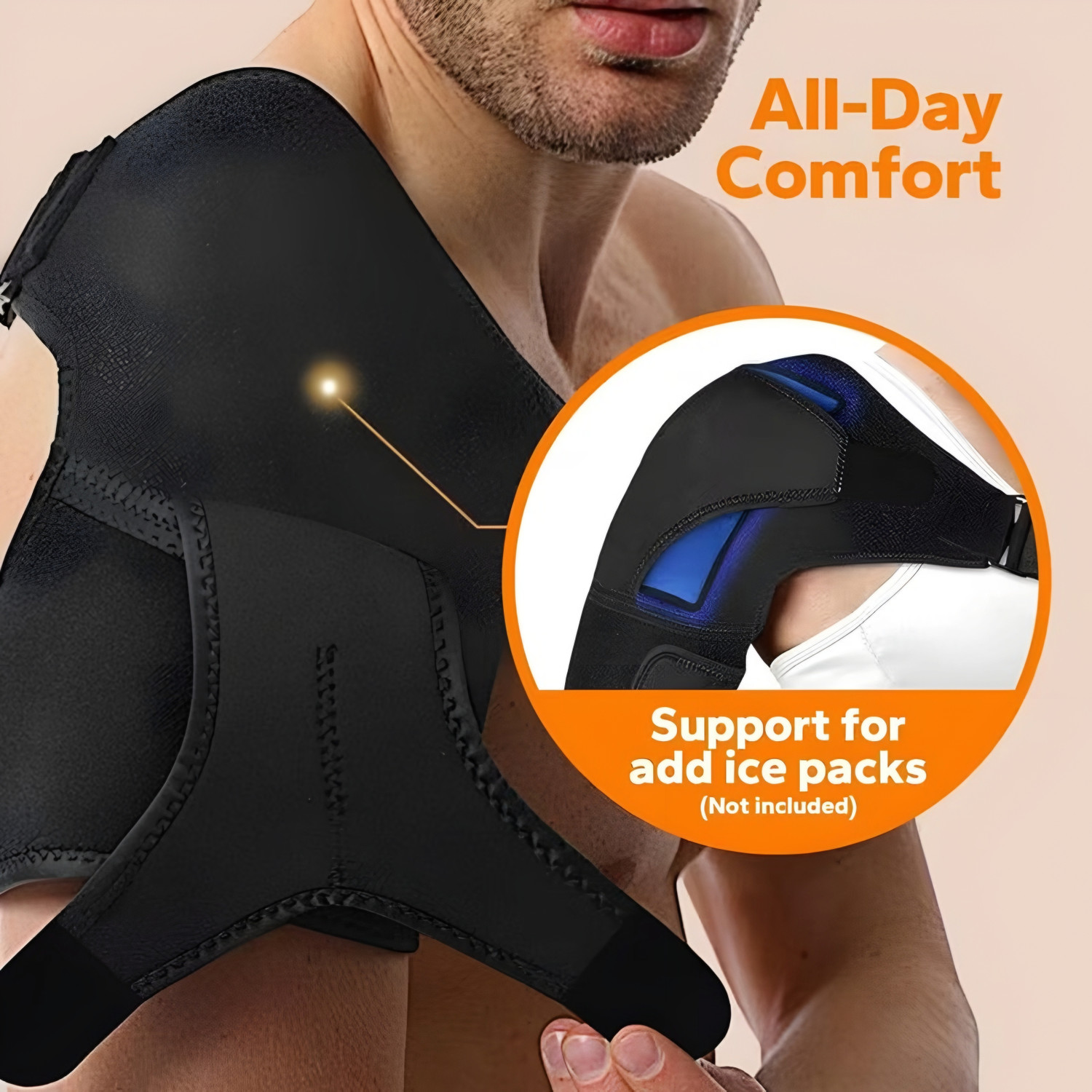 Image of Xfinity Fitness Neoprene Compression Shoulder Support Brace with Adjustable Strap Pain Relief Shoulder Support