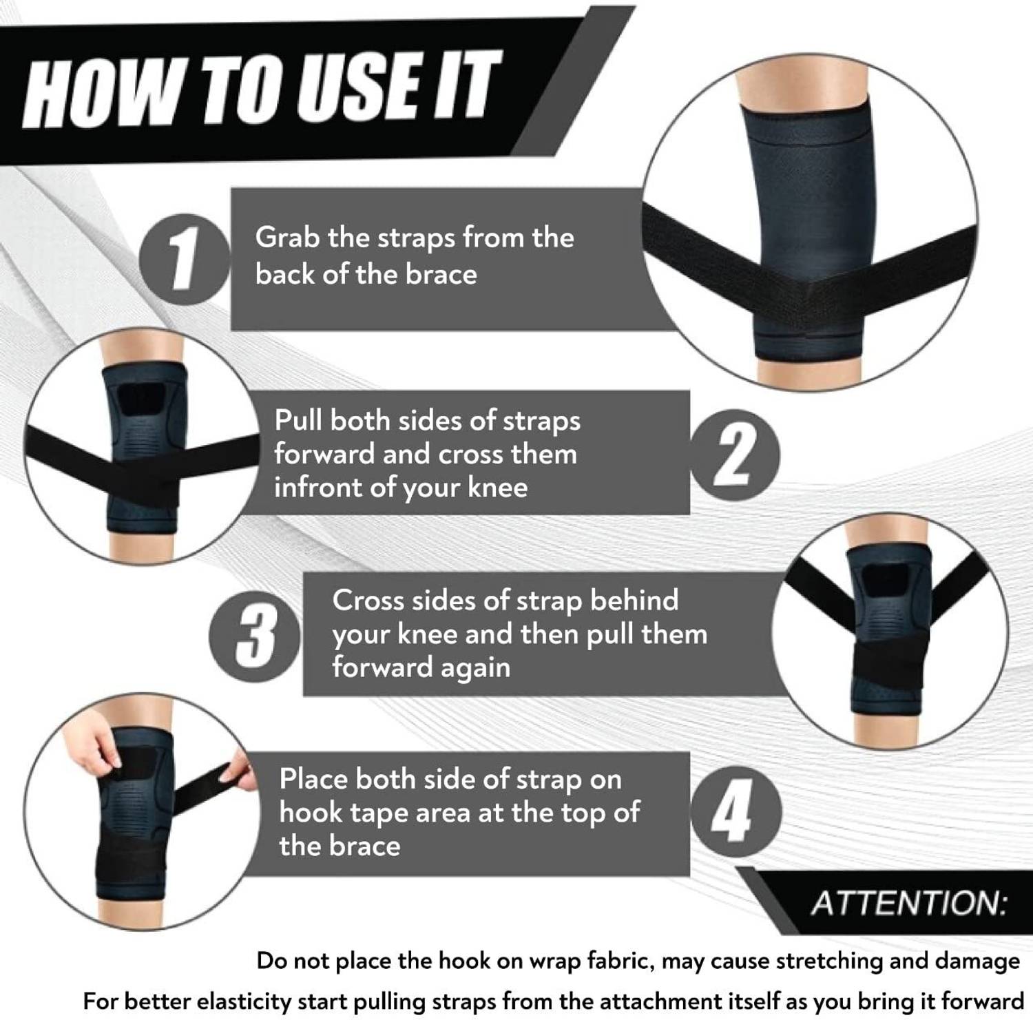 FFive Premium Knee Cap Pain Relief Fitness, Compression Fit Support -for Joint Pain Knee Support - Image 3