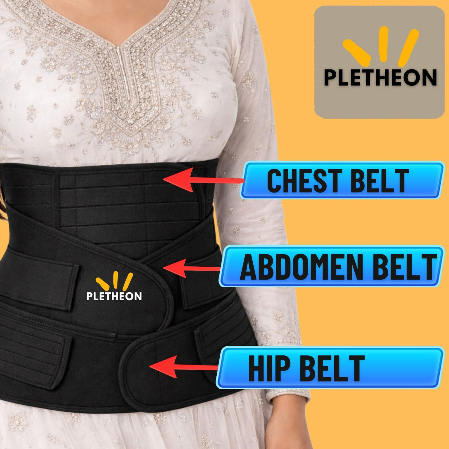 Image of PLETHEON Post Maternity Belt for Pregnancy Postpartum Waist Trainer Recovery Support Belt Abdominal Belt