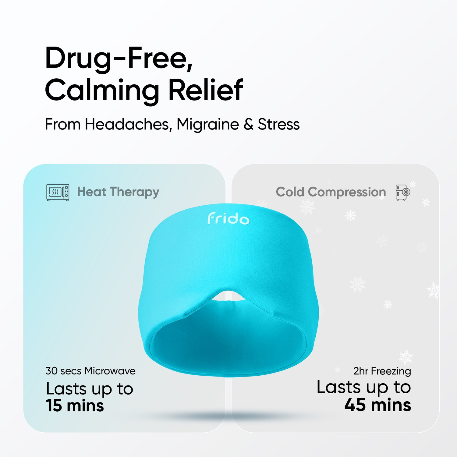 Image of Frido Hot & Cold Therapy Cap for Migraine & Headache Relief | 360 Compression Head Support
