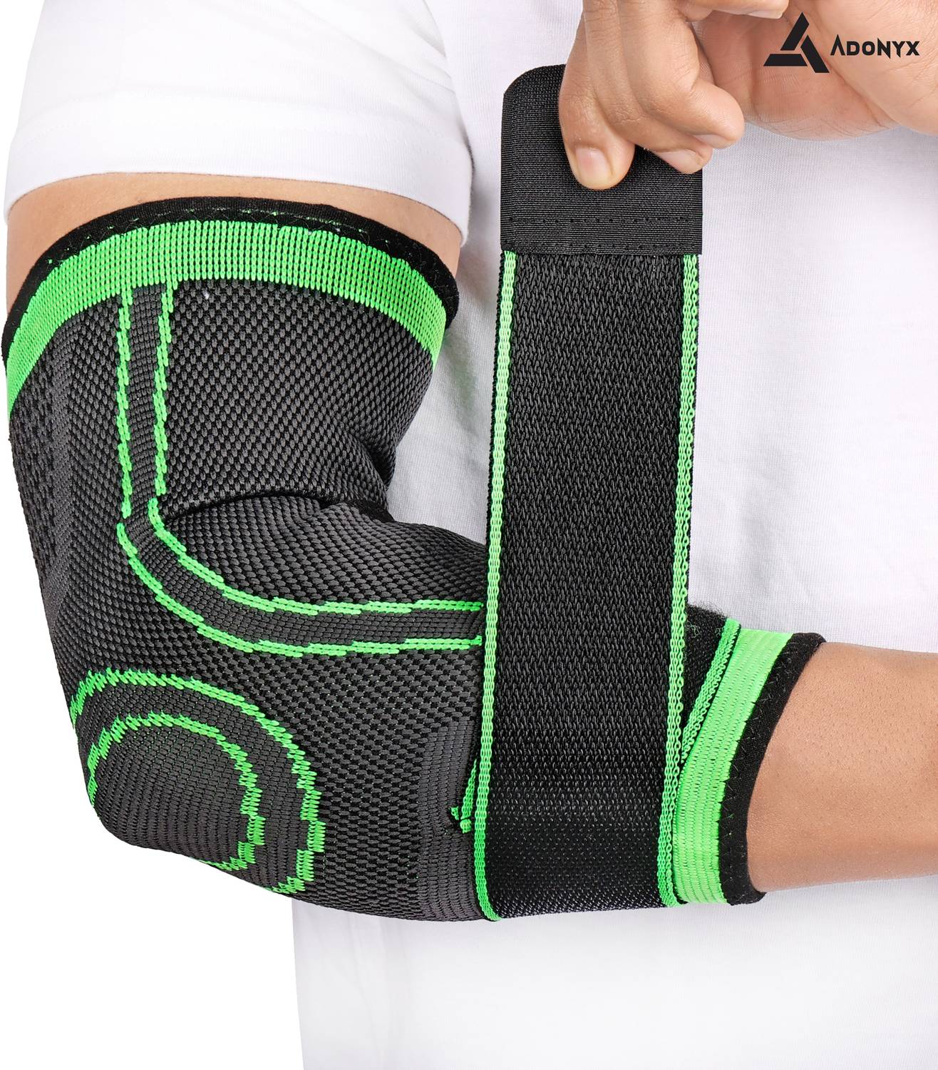 ADONYX Elbow Compression Sleeve 1 Pc,Brace for Tendonitis and Tennis Elbow, Pain Relief Elbow Support