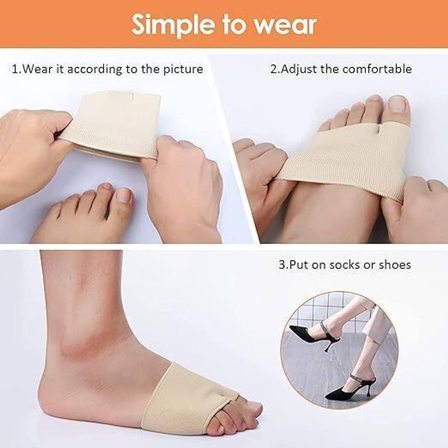 JEERZONE Metatarsal Pads for Foot Pain Relief - Image 3