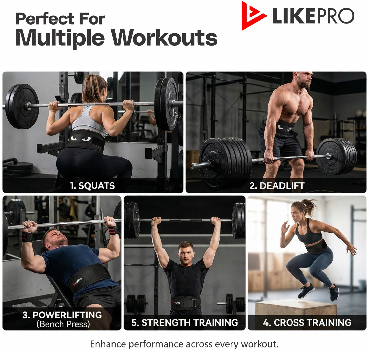 Image of LIKEPRO 4 Inch Soft Neoprene EVA Belt with Steel Buckle & Nylon Velcro Closure Weight Lifting Belt