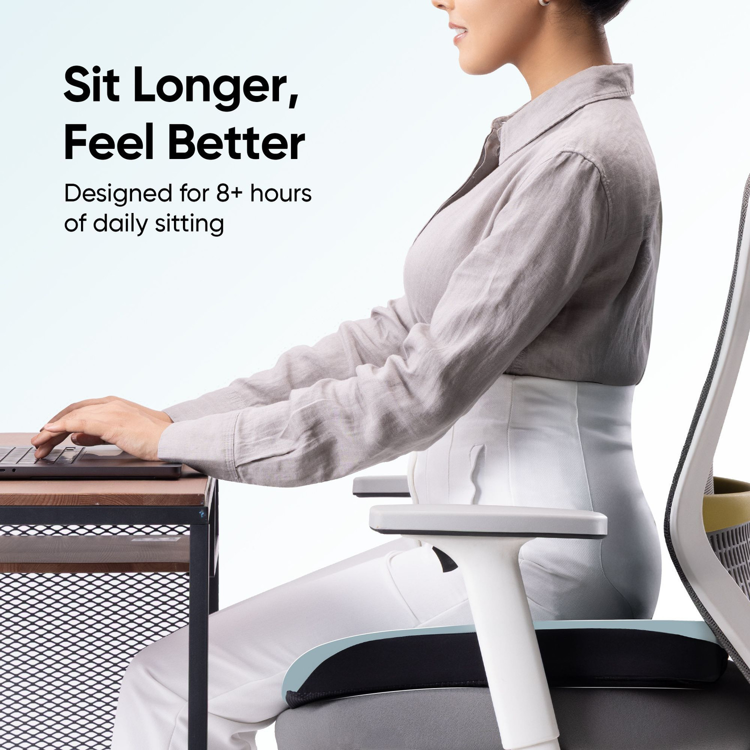Image of Frido Cloud Seat Cushion with Memory Foam & Anti-Slip BaseLilly Pad Supporter