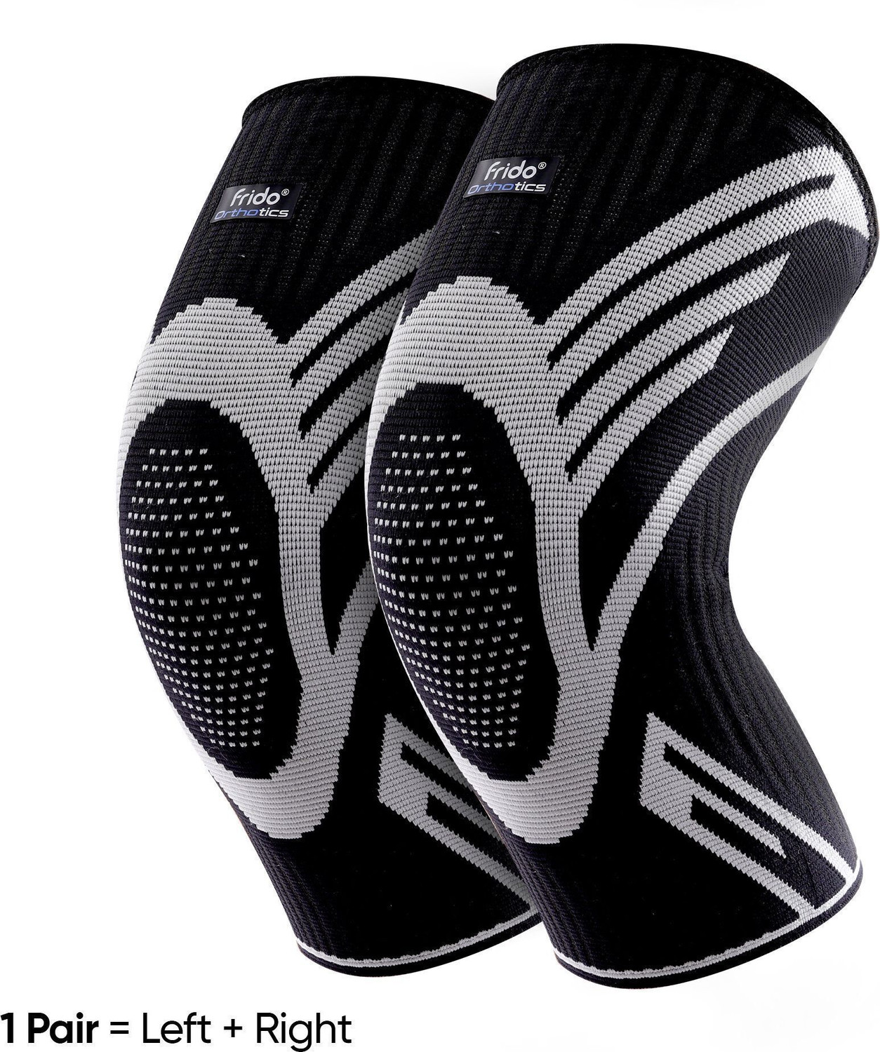 Image of Frido Active Knee Cap for Pain Relief, Joint Support & Injury Recovery, Black, Medium Knee Support