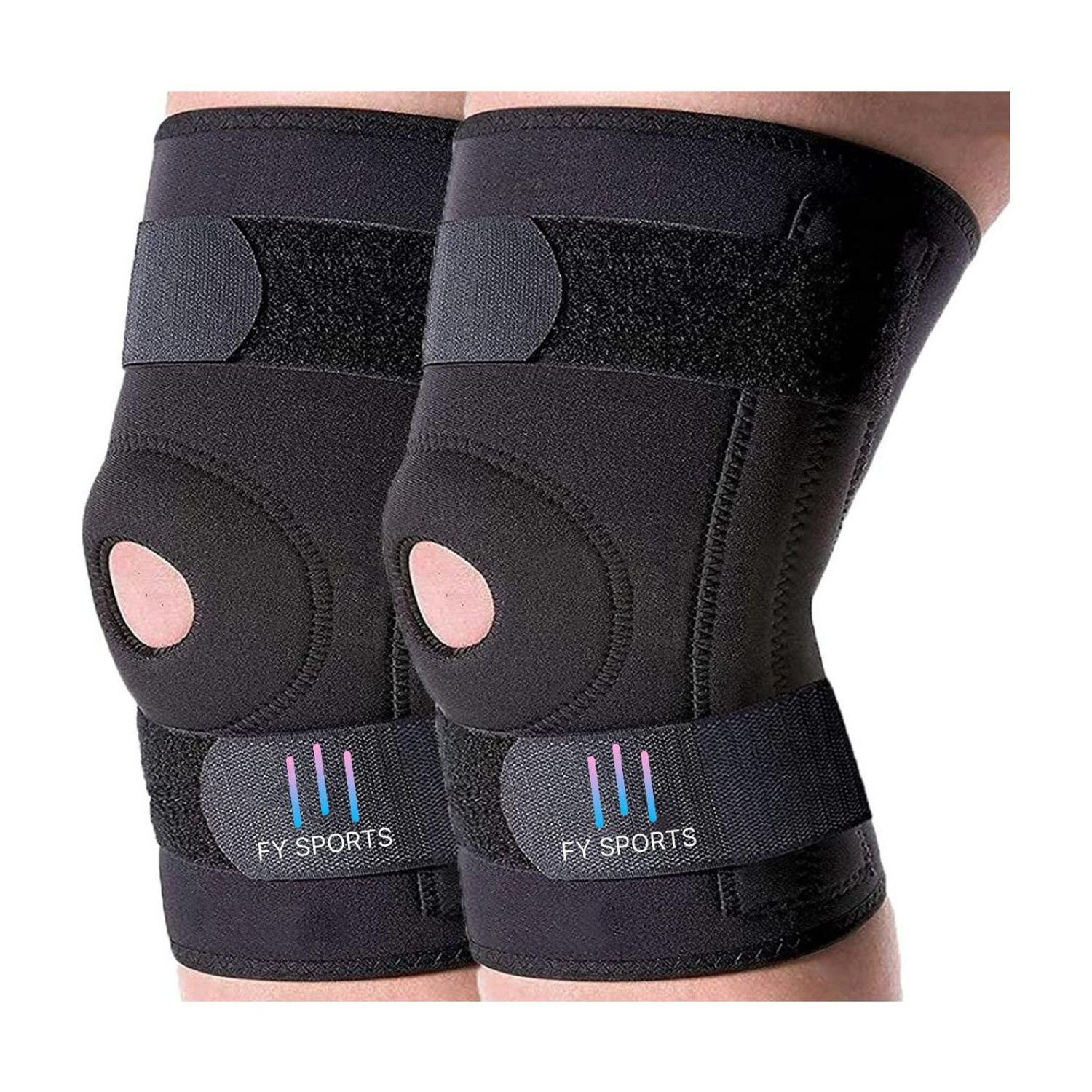 Image of FY Sports Adjustable Cap Support Brace Sports Gym Running Arthritis Joint Pain Relief Knee Support