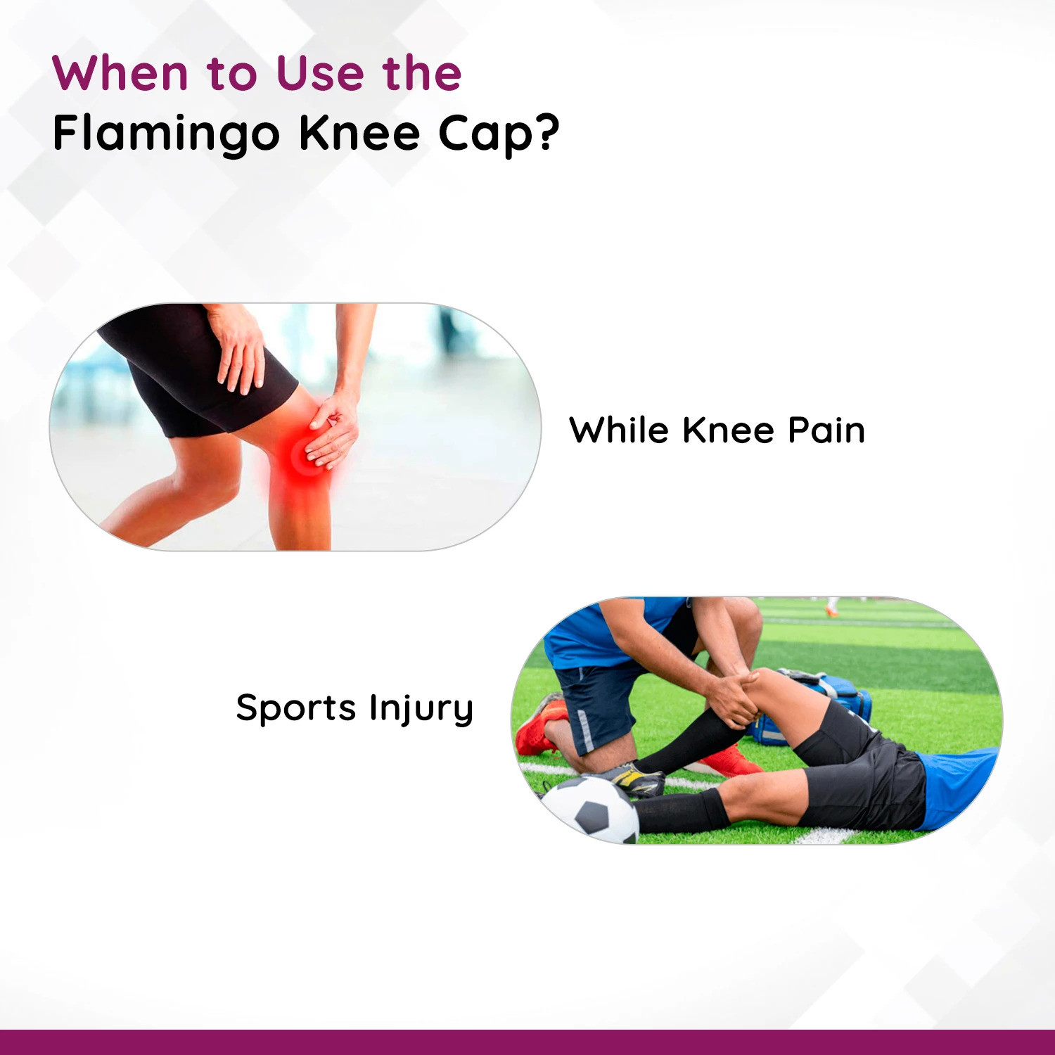 Image of FLAMINGO Knee Cap for Knee Pain for Women Men knee brace for Gym & Sports, Black Size 3XL Knee Support