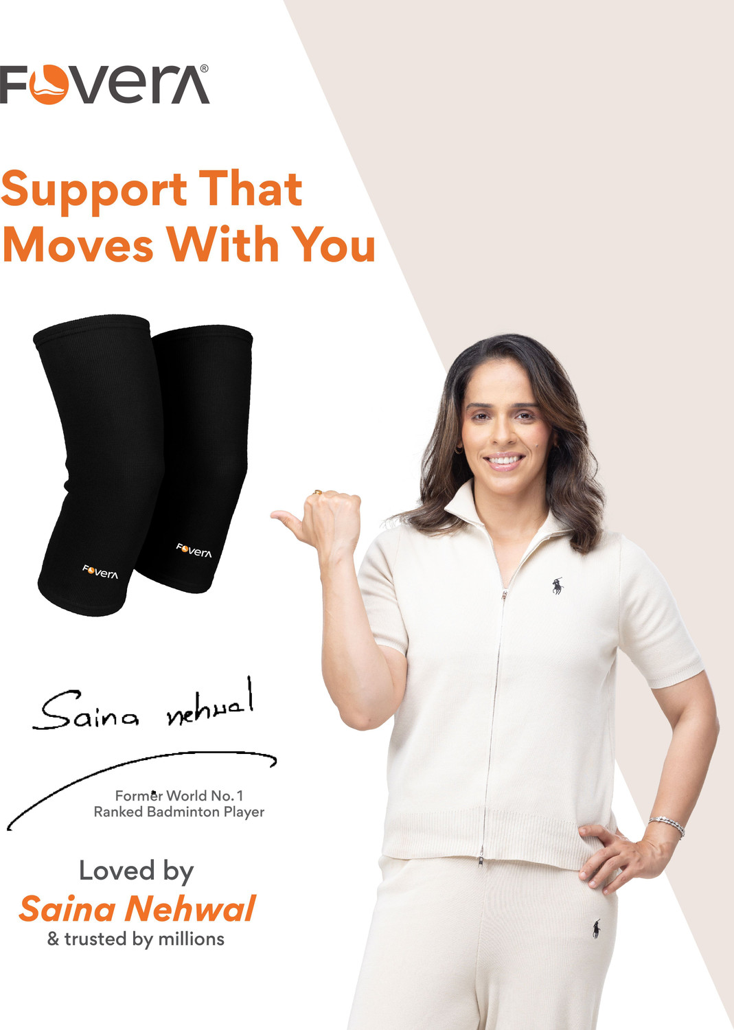 Image of FOVERA Knee Cap for Men & Women, Knee Compression Sleeve for Pain Relief & Knee Support