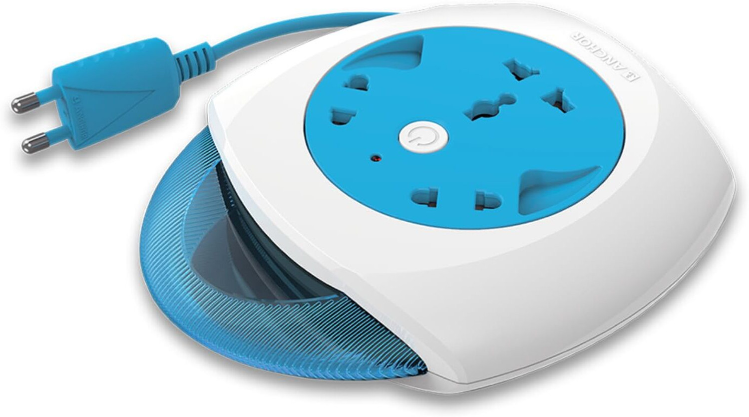 Image of ANCHOR Anchor by Panasonic 6A Flexi Cord 2 Pin 8 Mtr Universal Socket With Indicator 3 Socket Extension Boards