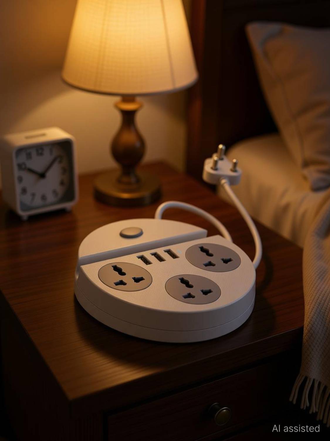 DEGTRIC 2500W Extension Board Also USB Charger 3AC Socket + 3USB Ports Extension cords 3 Socket Extension Boards