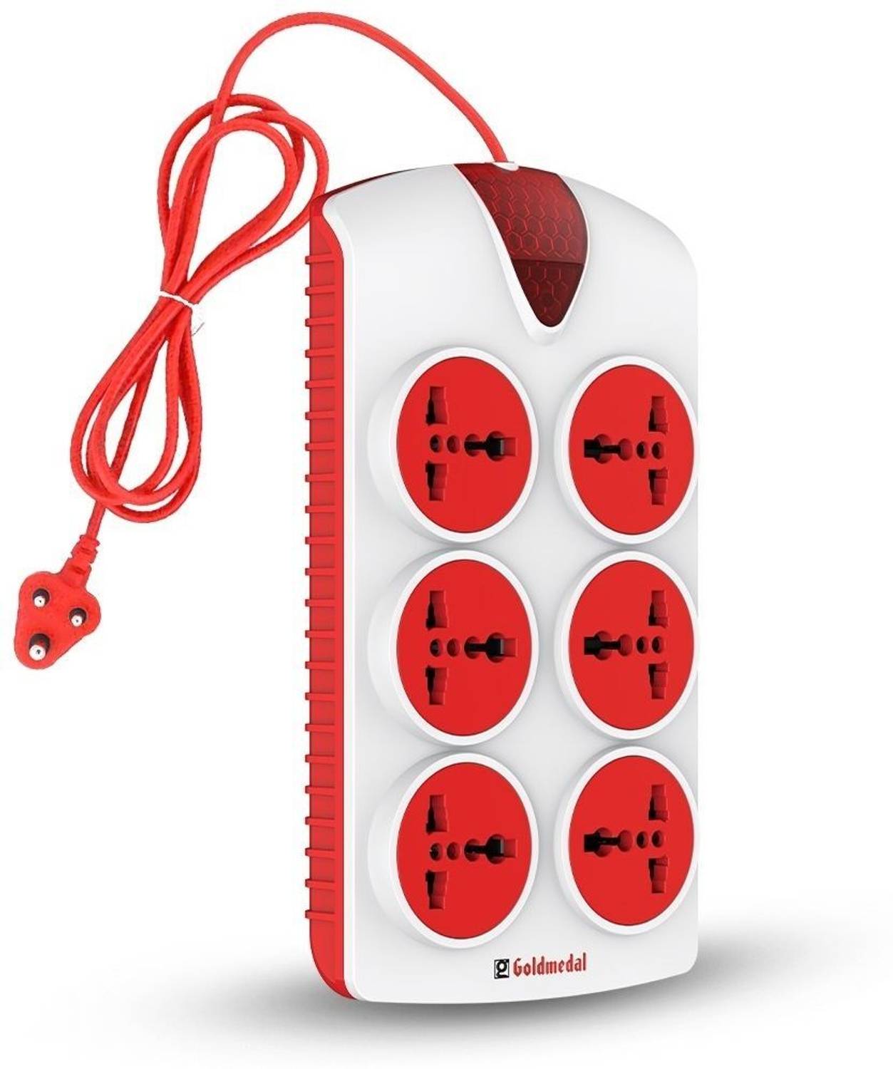 Goldmedal Plugged-In 6x1 Spike Guard 6  Socket Extension Boards