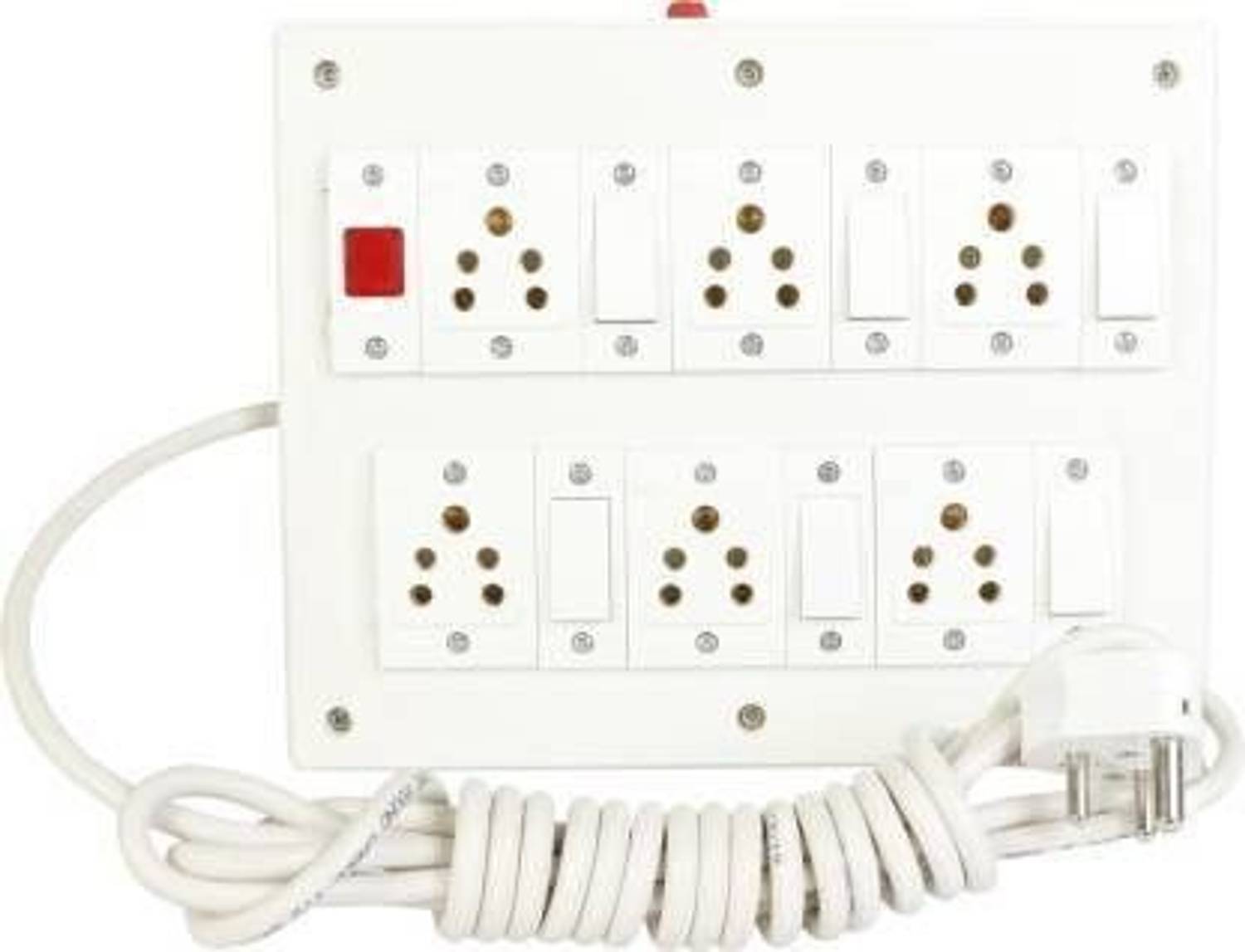 BAHUL BAHUL 6 Socket 6 Switch Heavy Duty Extension Board 4 Meter