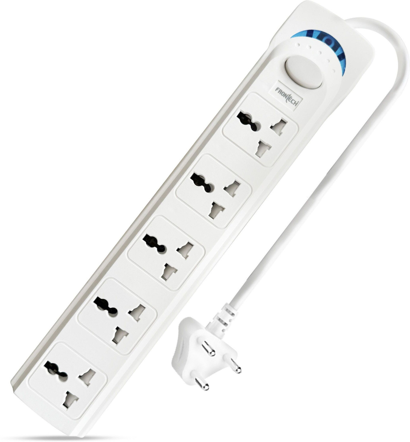 Image of Frontech 5-Outlet Power Strip with 5M Long Cable | 2500W Max Output | Wall Mount 5 Socket Extension Boards