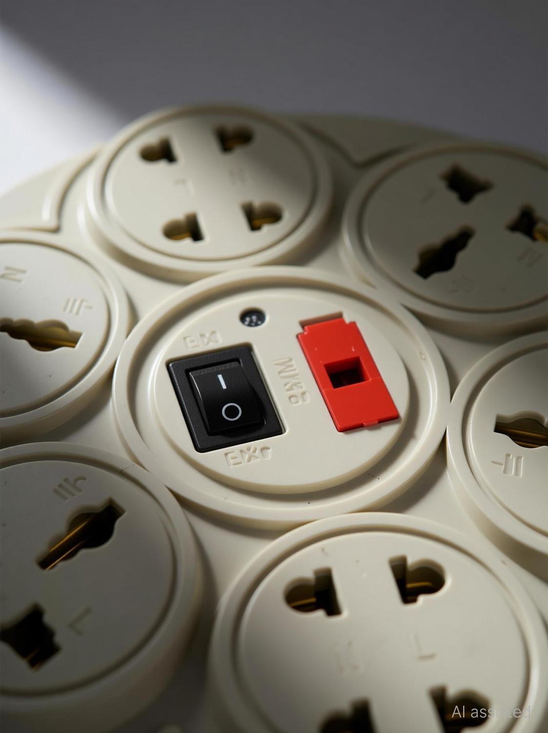 Image of TELXMO ELECTRIC 6 Round White 6 Socket Extension Boards