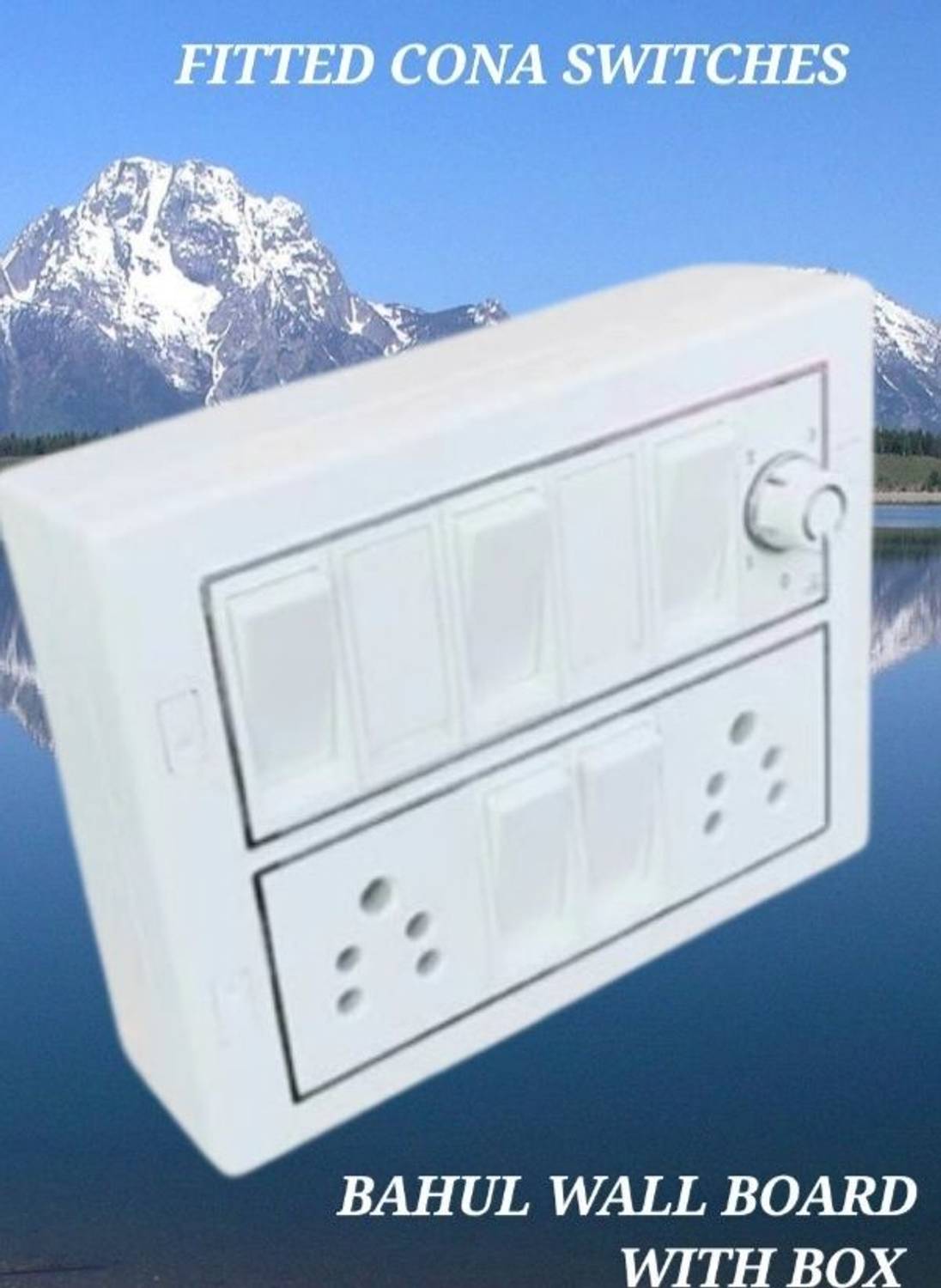 BAHUL WALL MOUNT ELECTRICAL SWITCHES BOARD 2 Socket Extension Boards